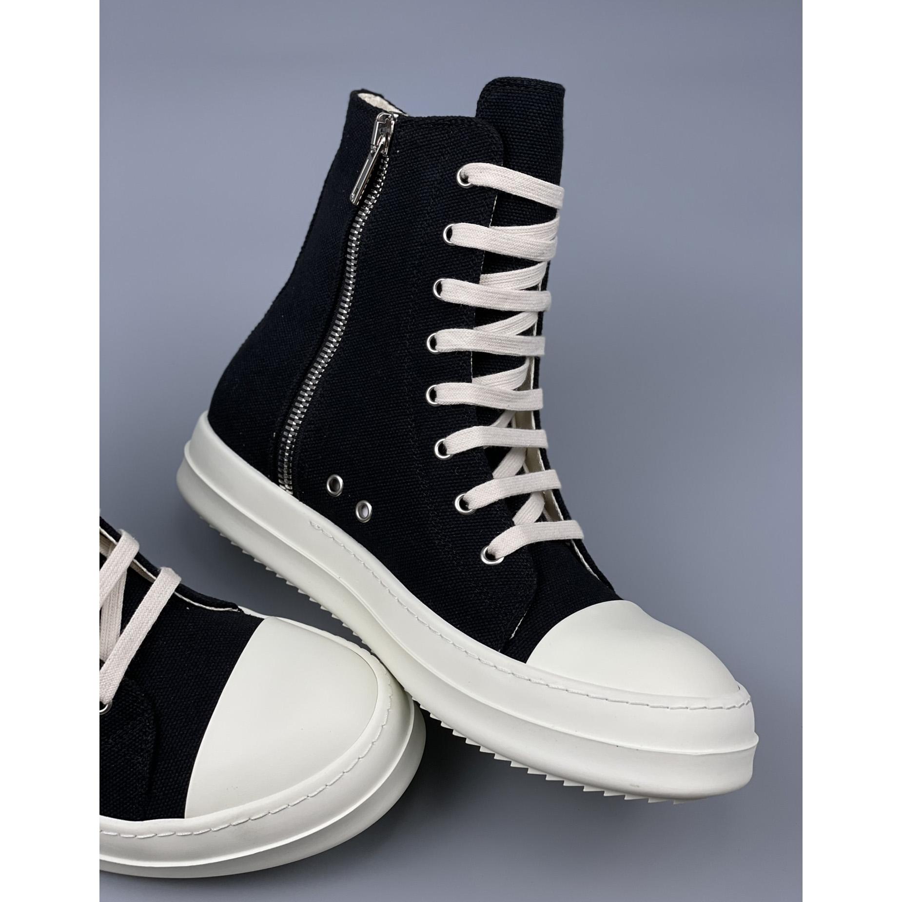 Rick Owens Black Suede High Sneakers - DopestKickz