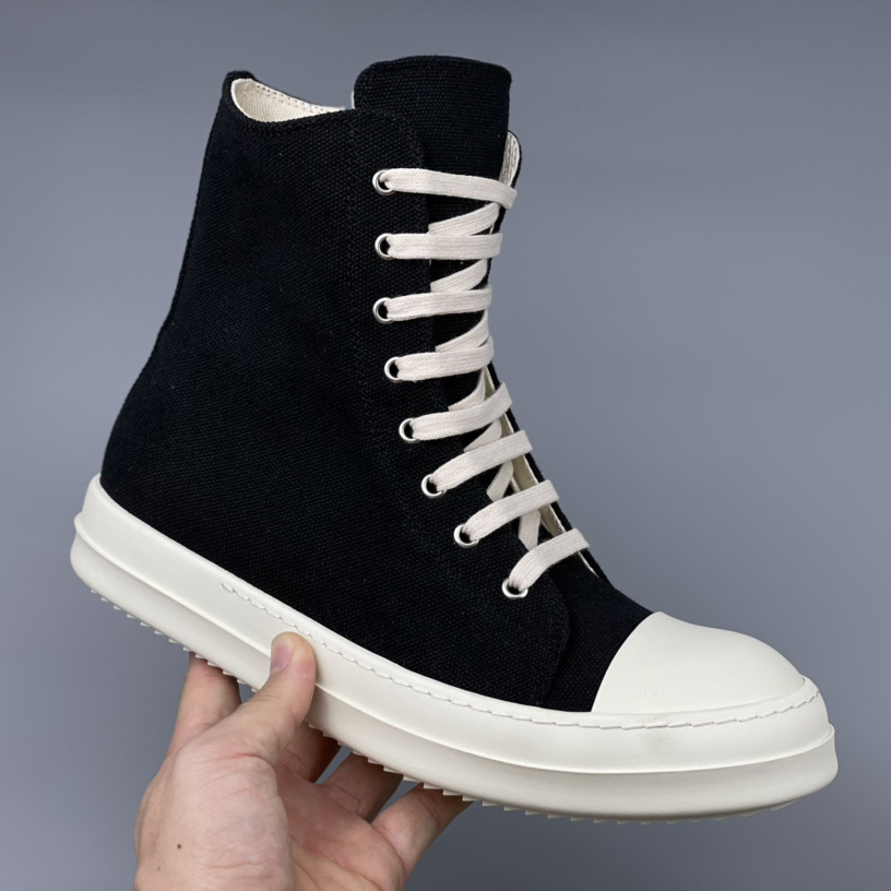 Rick Owens Black Suede High Sneakers - DopestKickz