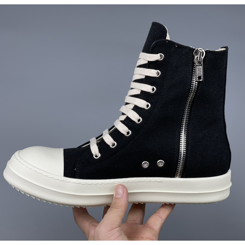 Rick Owens Black Suede High Sneakers - DopestKickz