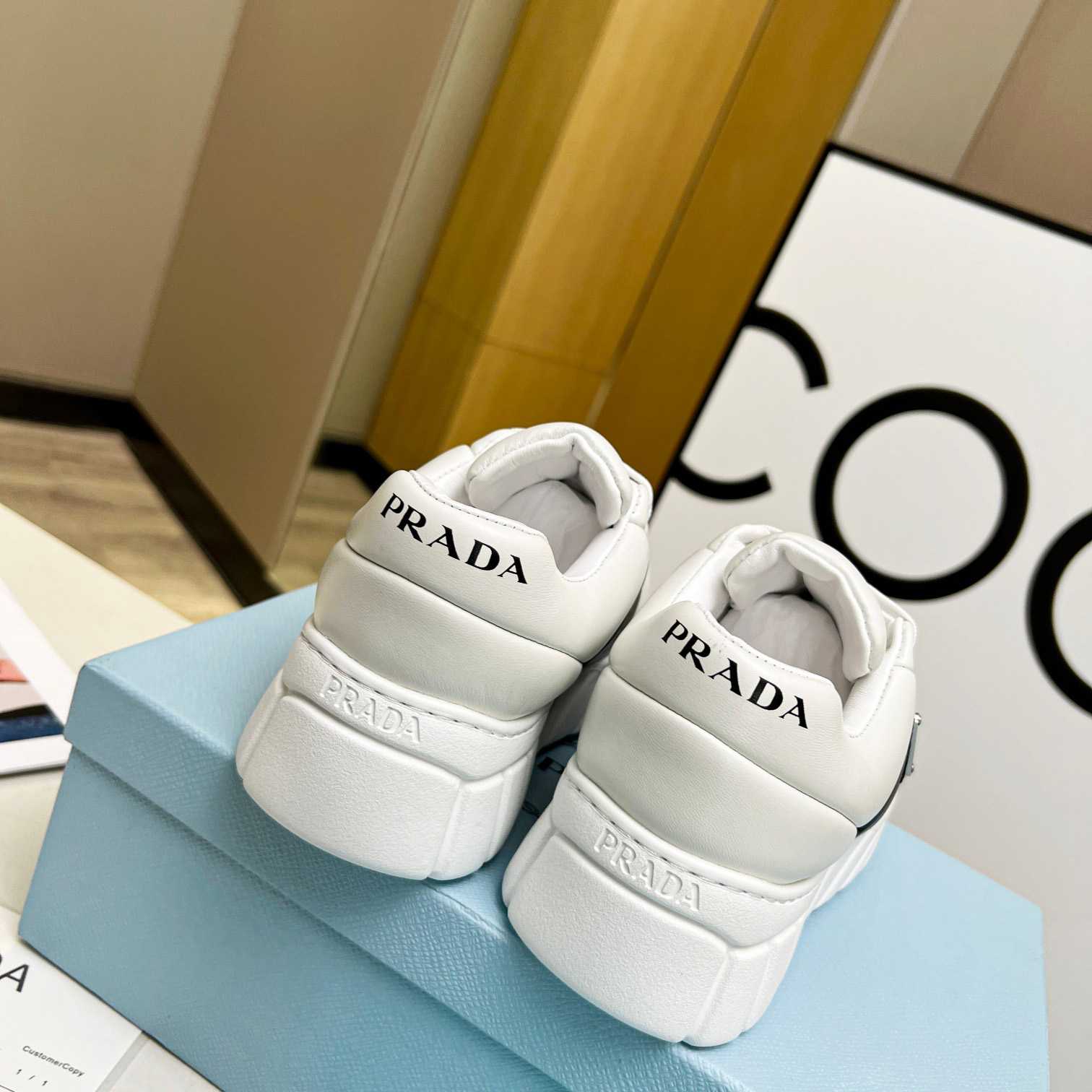 Prada Padded Nappa Leather Sneakers - DopestKickz