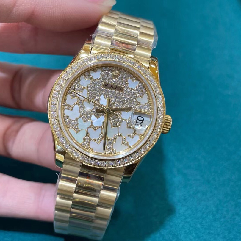Rolex Yellow Gold Datejust 31 Watch - DopestKickz