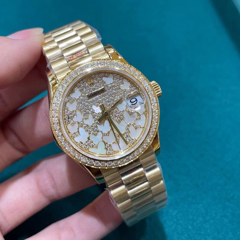 Rolex Yellow Gold Datejust 31 Watch - DopestKickz