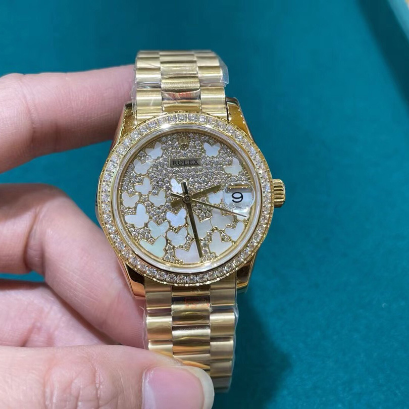 Rolex Yellow Gold Datejust 31 Watch - DopestKickz