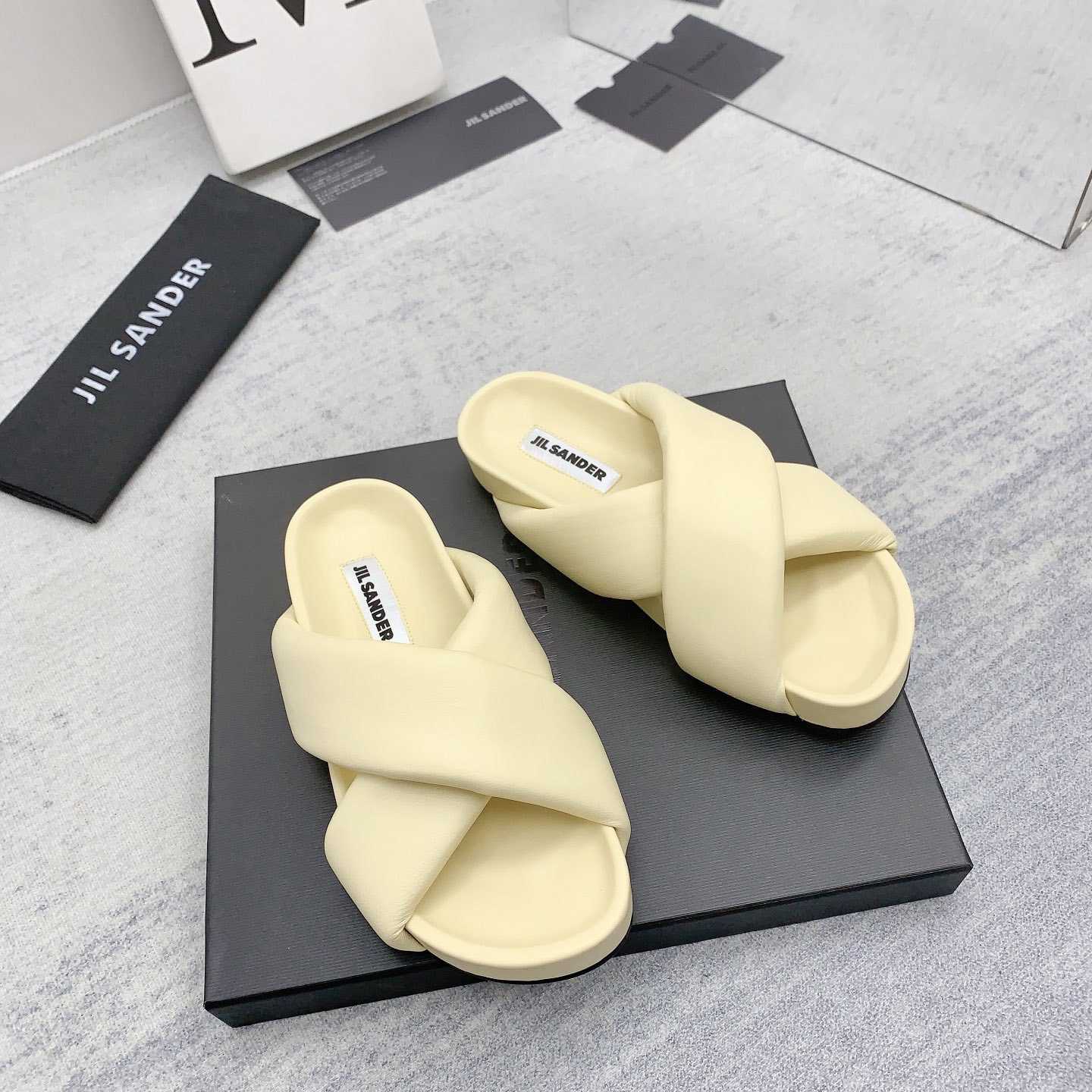 JIl Sander Padded Slides - DopestKickz