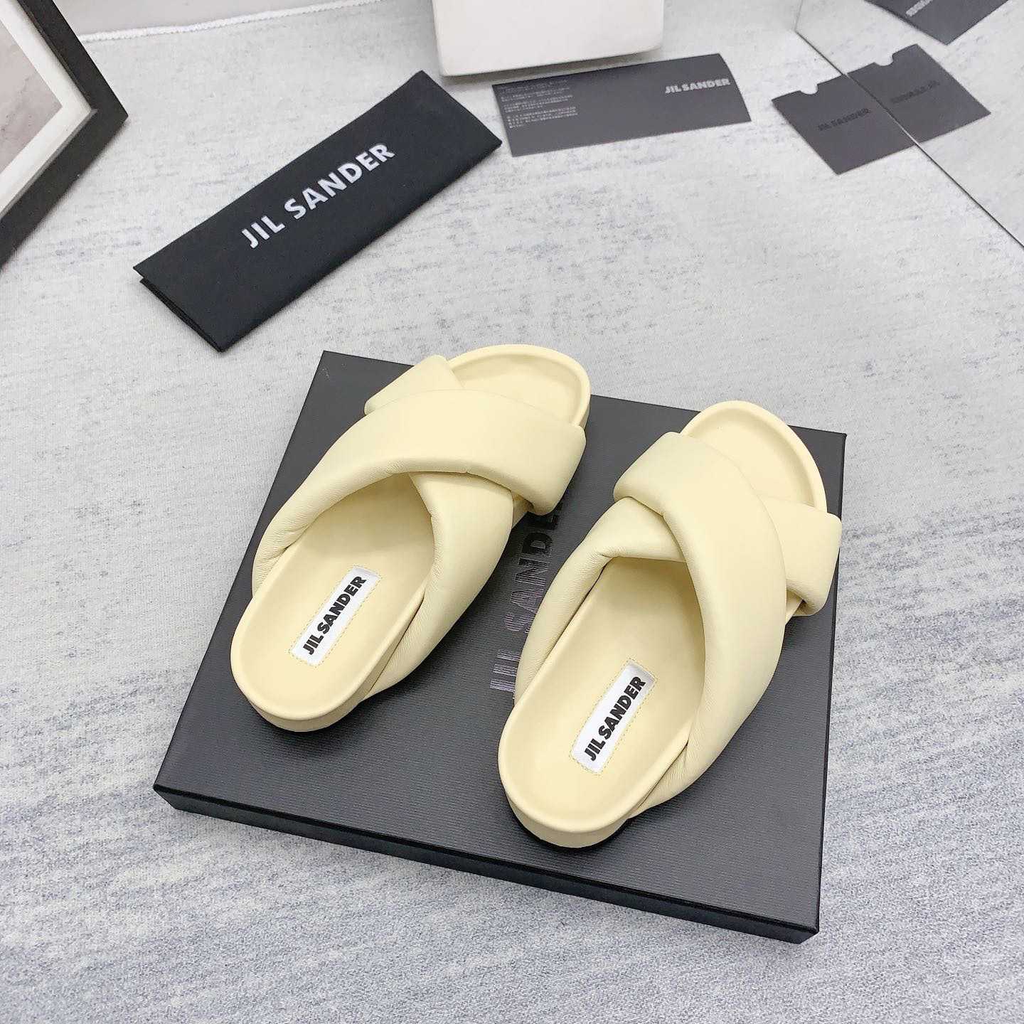JIl Sander Padded Slides - DopestKickz