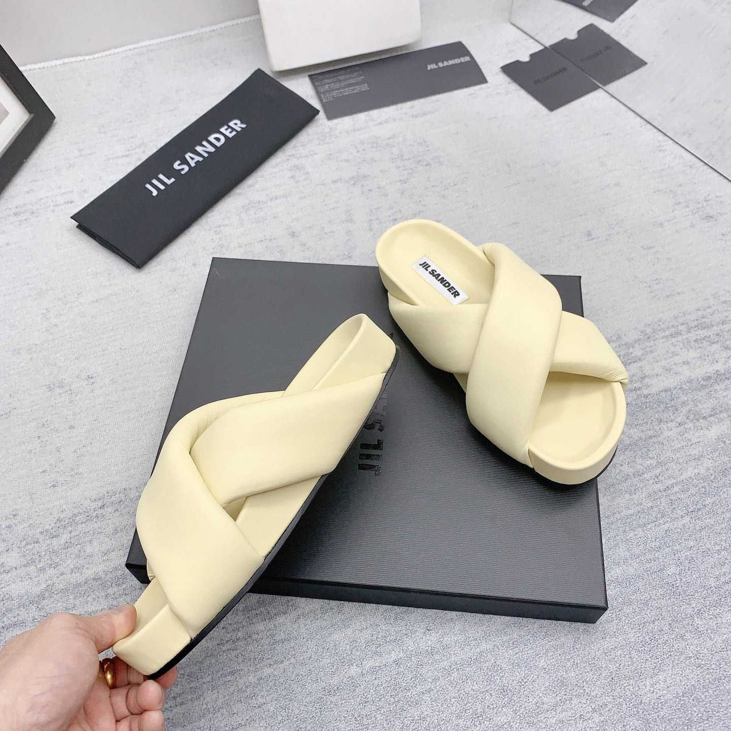 JIl Sander Padded Slides - DopestKickz