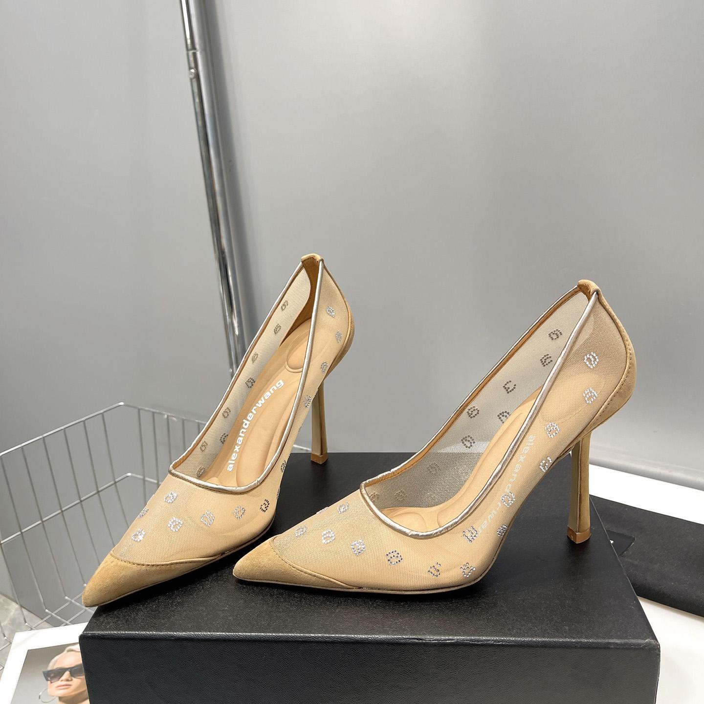 Alexander Wang Delphine 105 Pump In Mesh/Crystal - DopestKickz