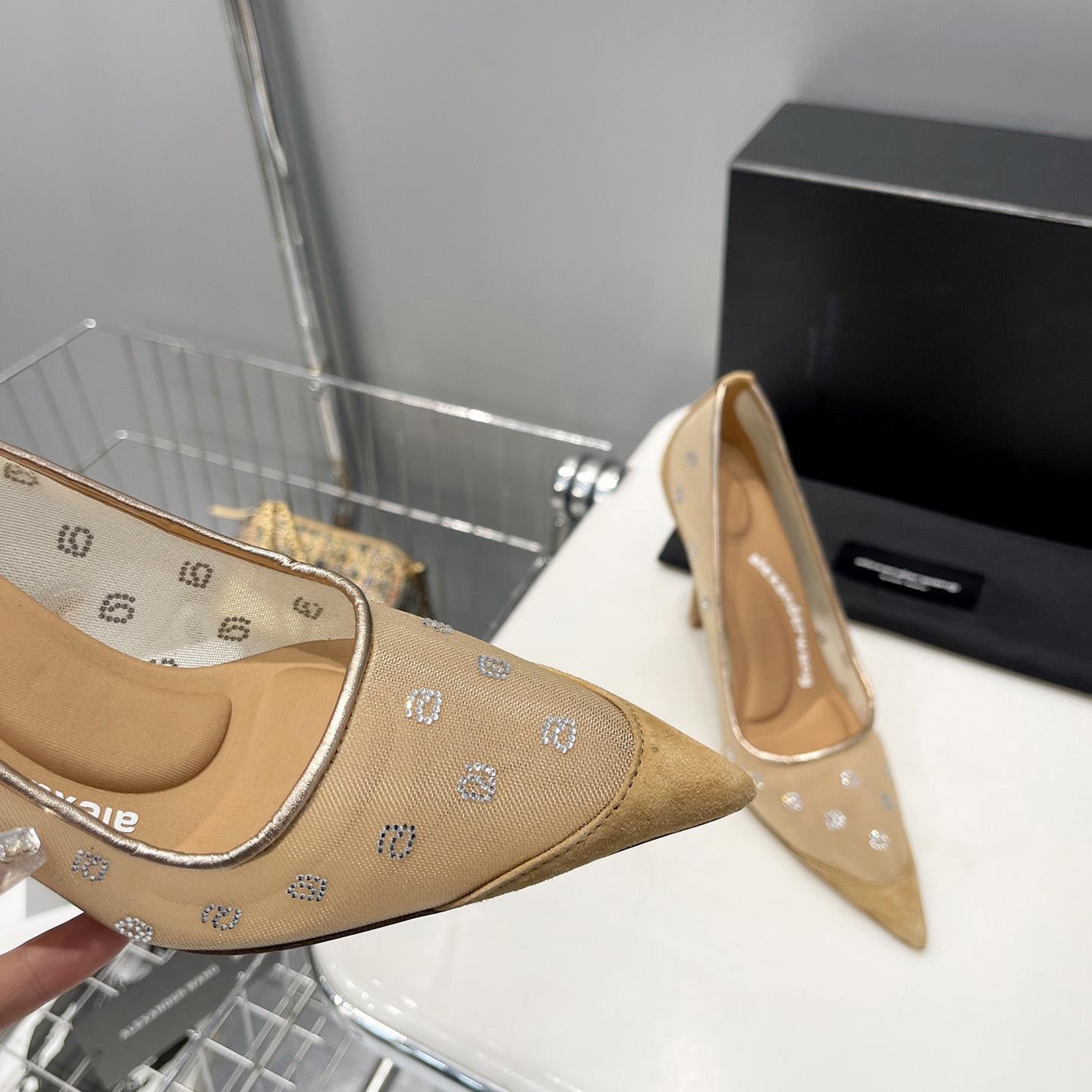 Alexander Wang Delphine 105 Pump In Mesh/Crystal - DopestKickz