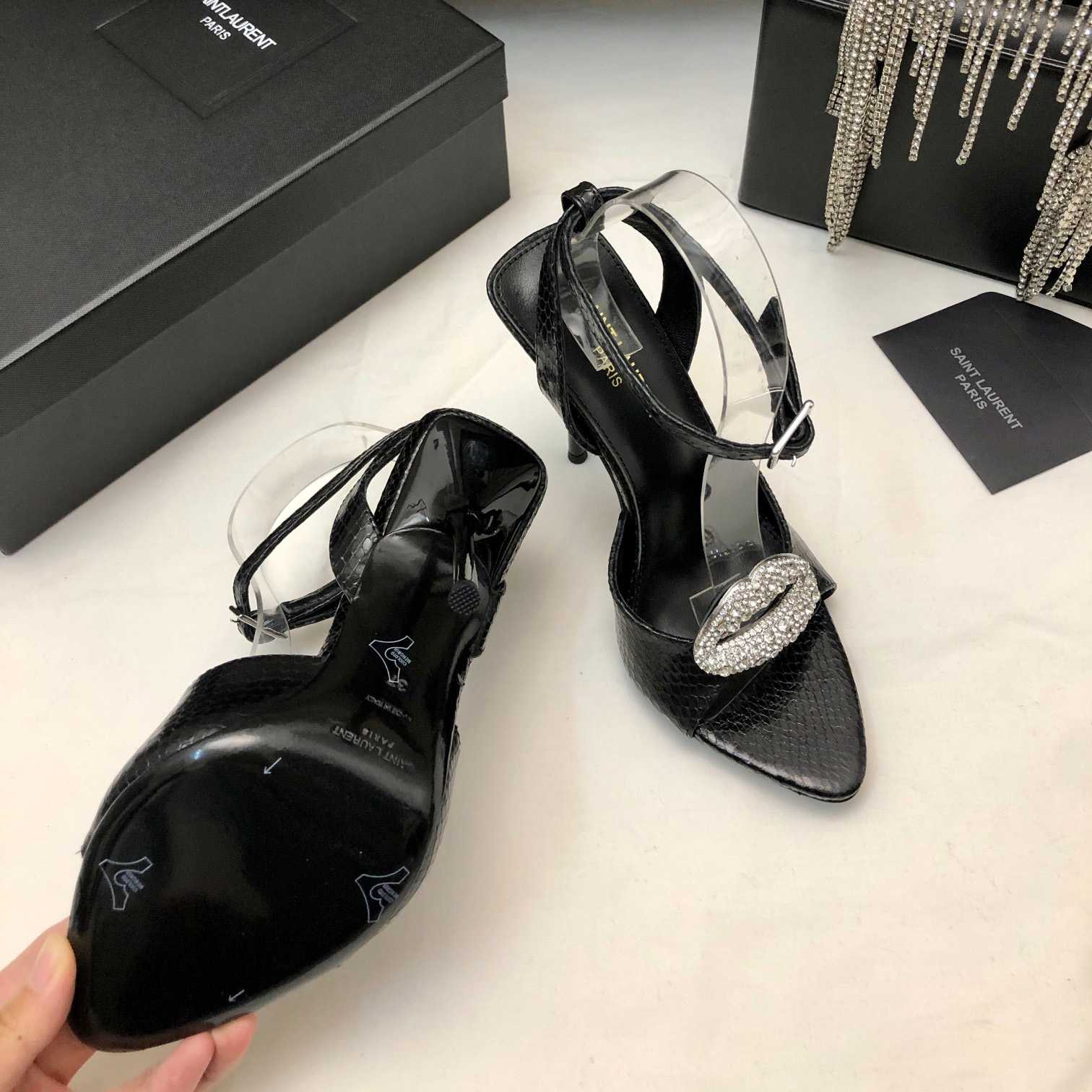 Saint Laurent Crystal-embellished Sandals - DopestKickz