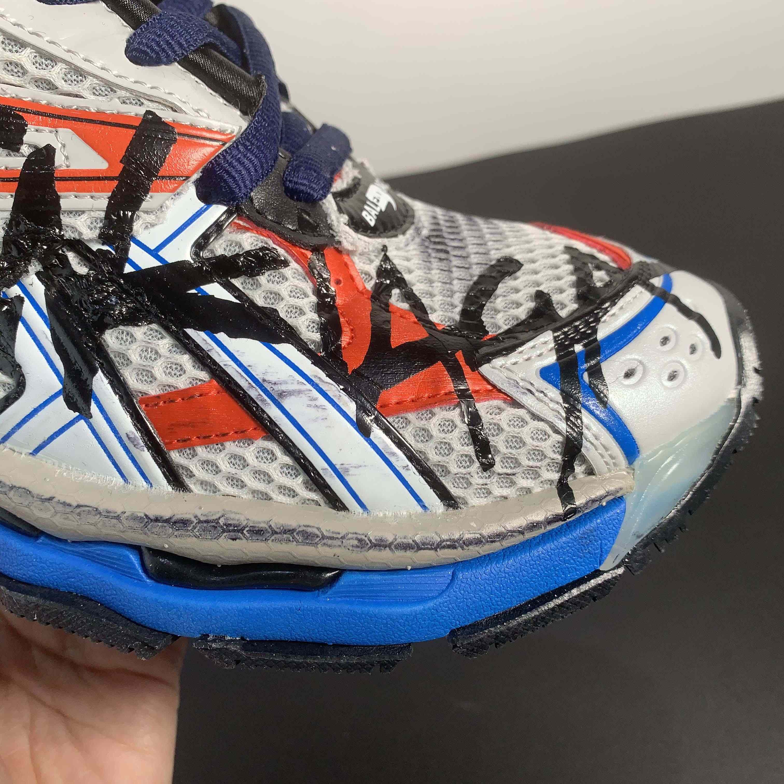 Balenciaga Runner Graffiti Sneaker In Blue - DopestKickz