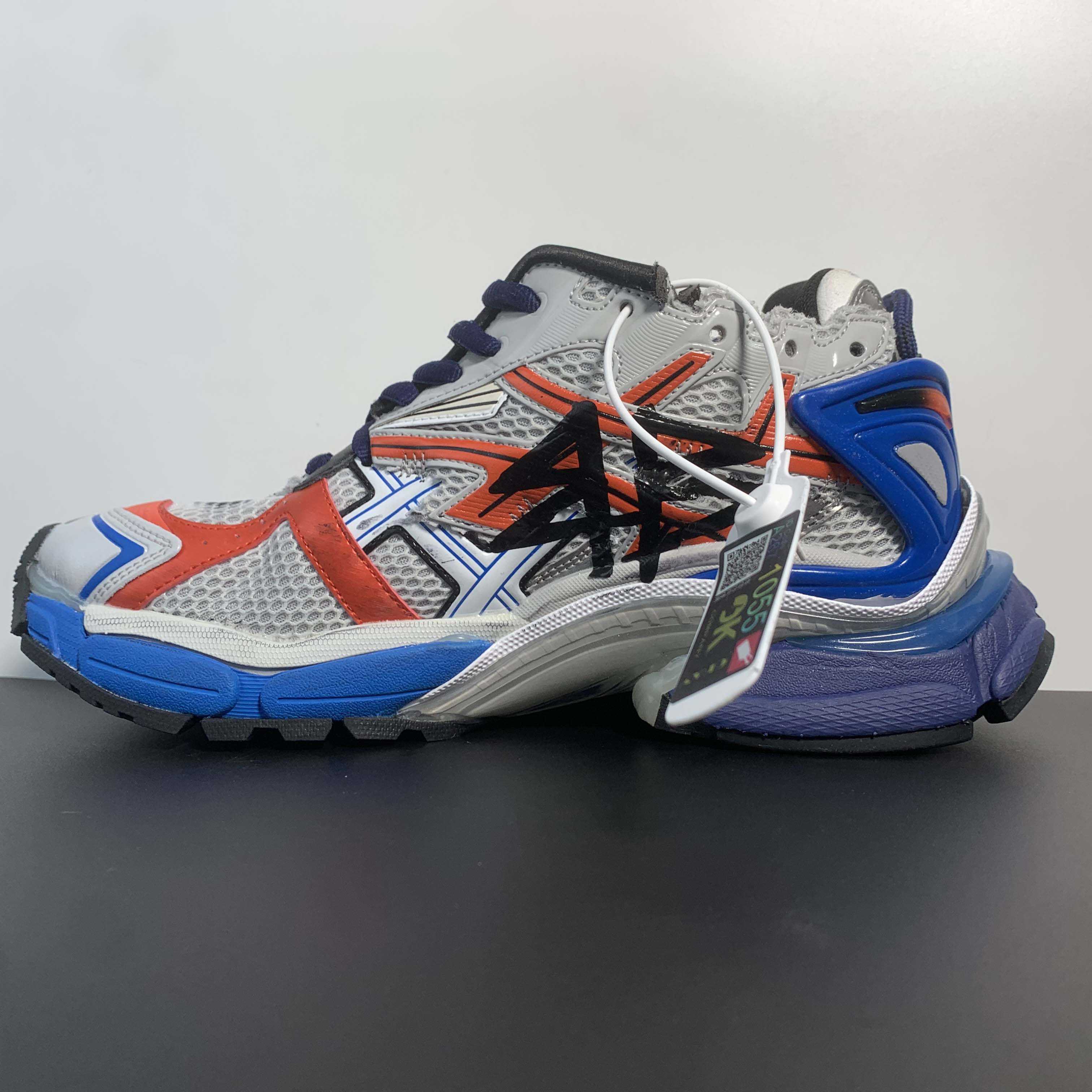 Balenciaga Runner Graffiti Sneaker In Blue - DopestKickz