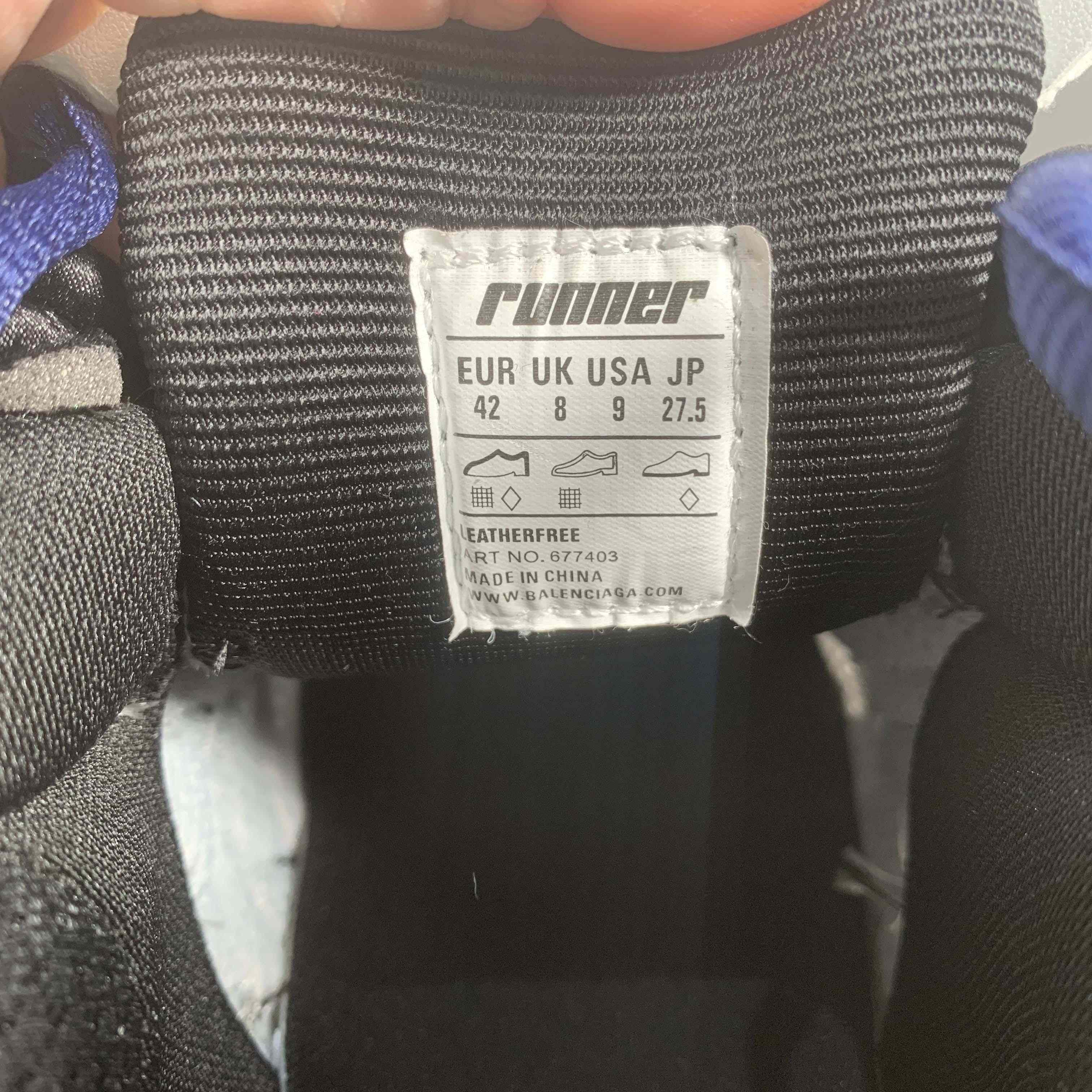 Balenciaga Runner Graffiti Sneaker In Blue - DopestKickz