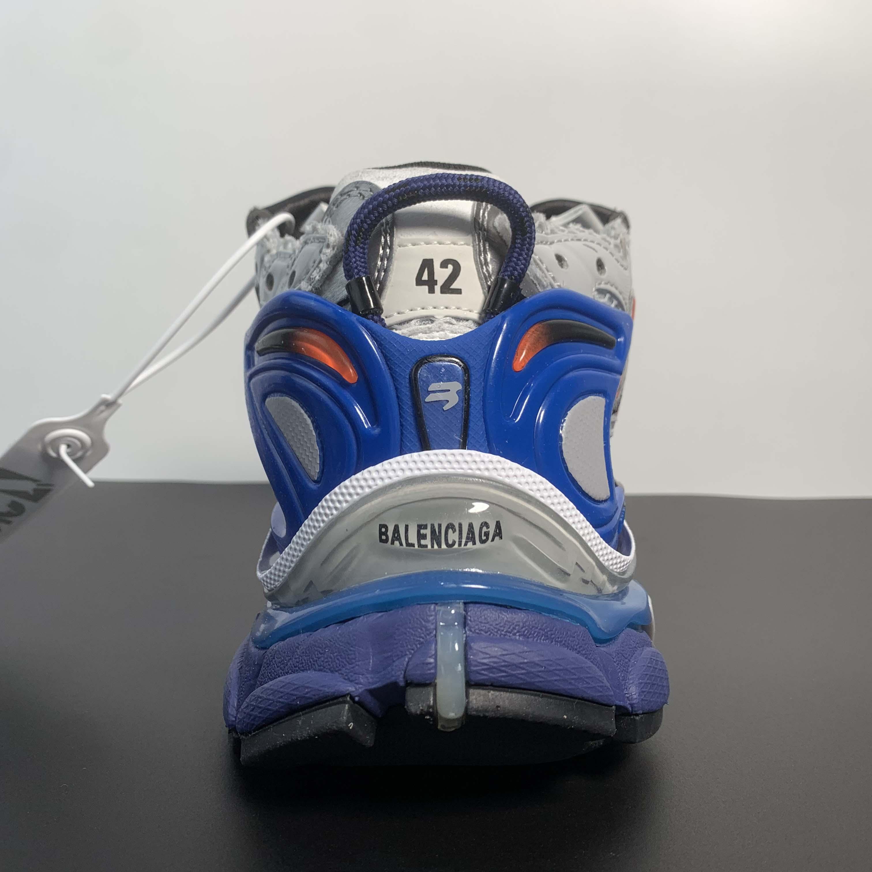 Balenciaga Runner Graffiti Sneaker In Blue - DopestKickz