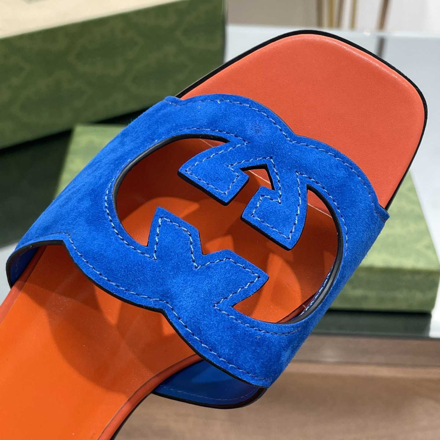 Gucci Women's Interlocking G Cut-out Slide Sandal - DopestKickz