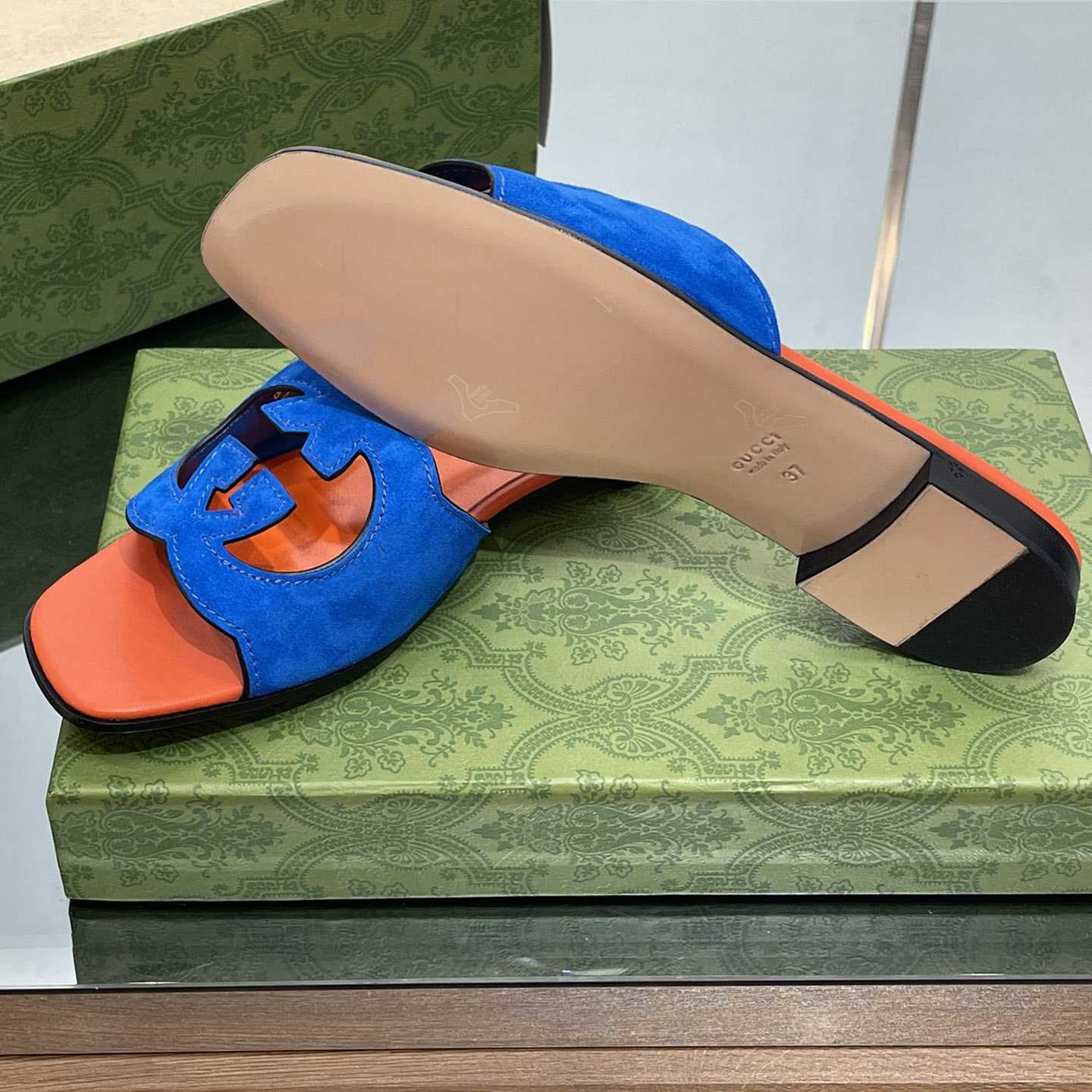 Gucci Women's Interlocking G Cut-out Slide Sandal - DopestKickz