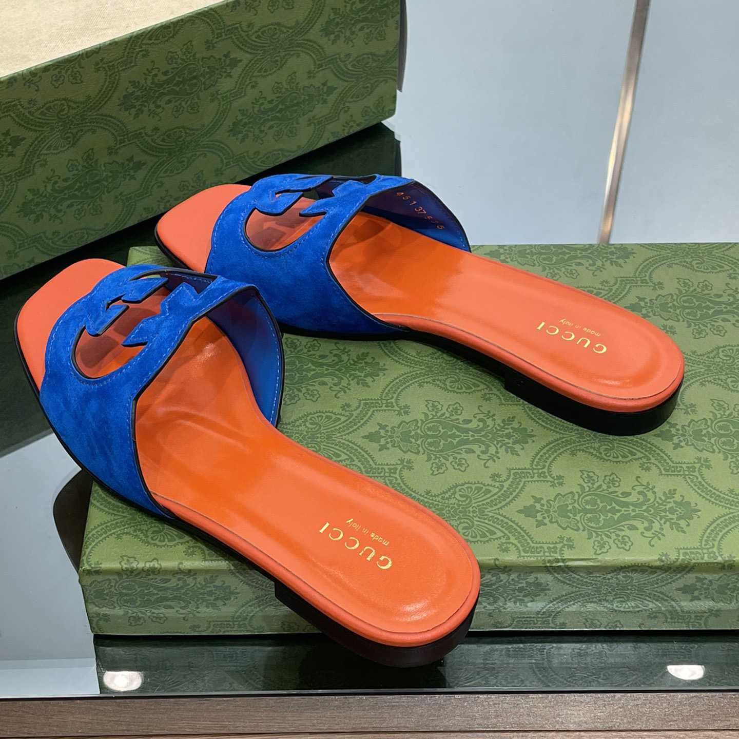 Gucci Women's Interlocking G Cut-out Slide Sandal - DopestKickz