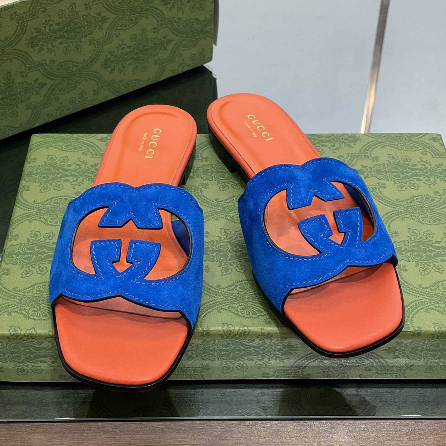 Gucci Women's Interlocking G Cut-out Slide Sandal - DopestKickz