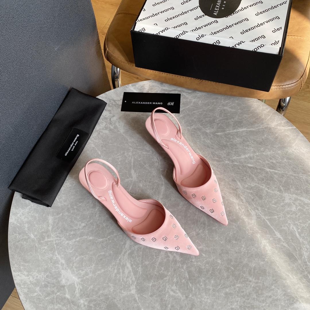 Alexander Wang Delphine 65 Slingback In Crystal Satin - DopestKickz