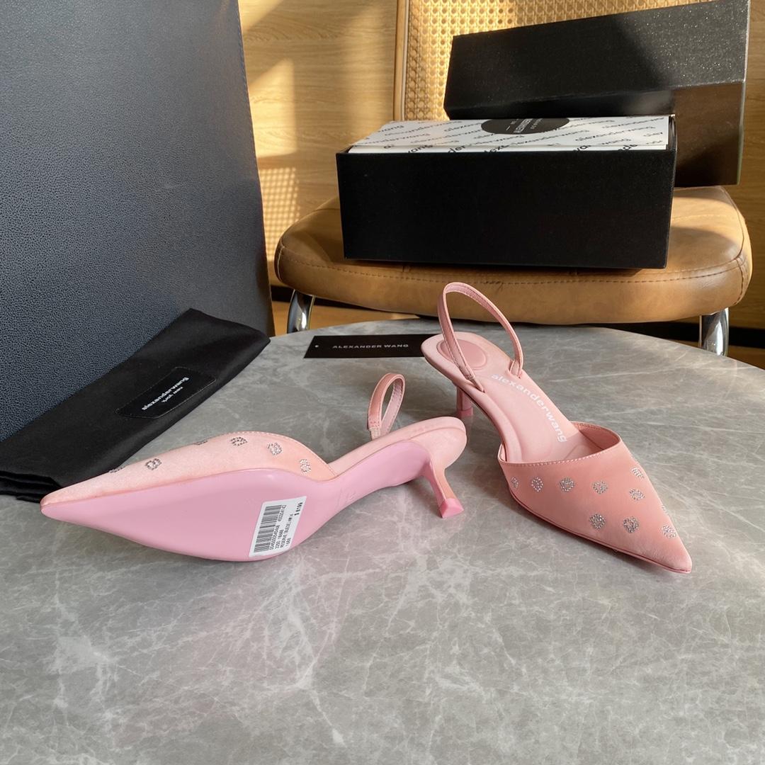 Alexander Wang Delphine 65 Slingback In Crystal Satin - DopestKickz