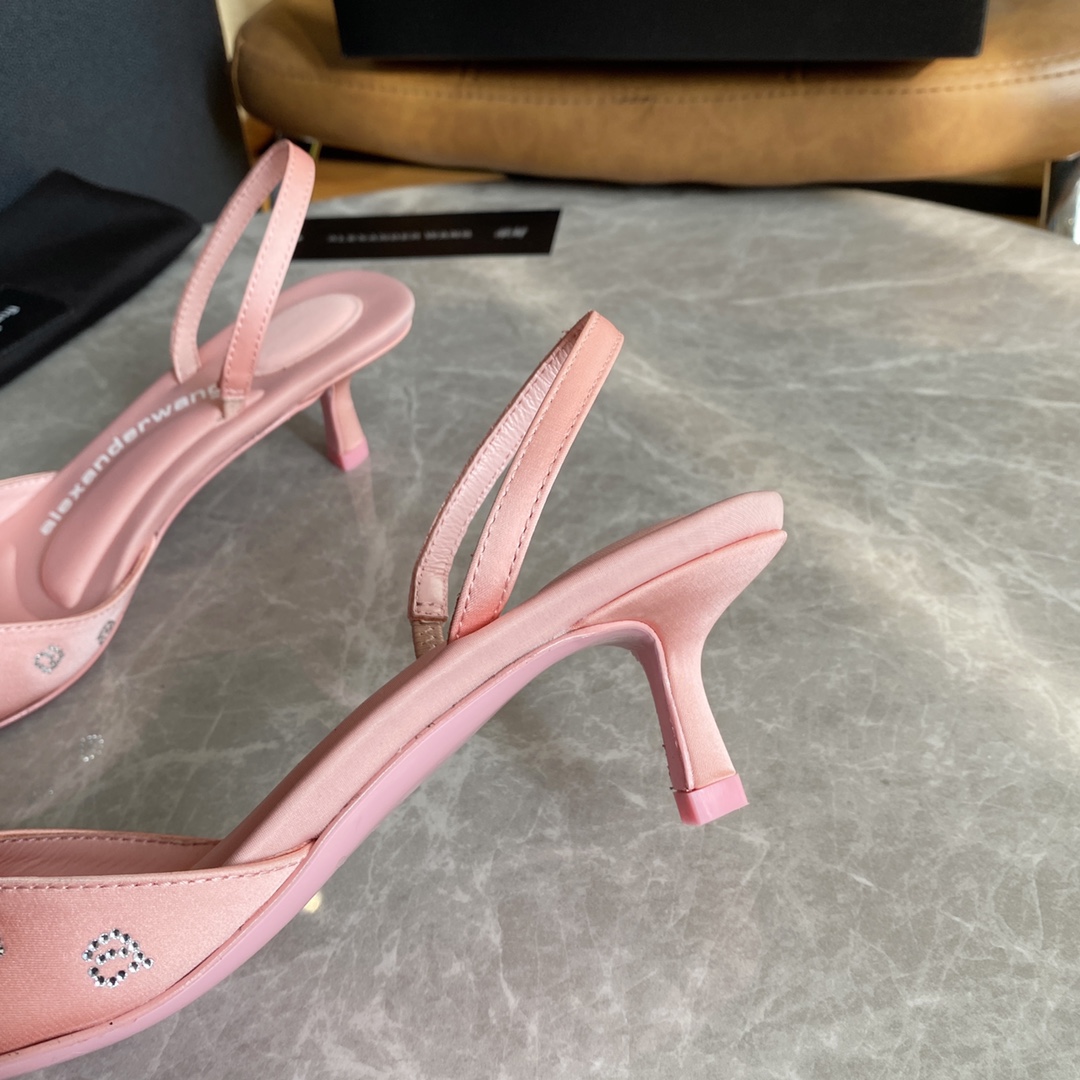 Alexander Wang Delphine 65 Slingback In Crystal Satin - DopestKickz