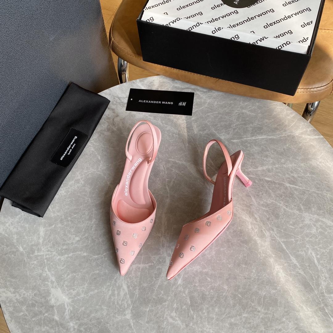 Alexander Wang Delphine 65 Slingback In Crystal Satin - DopestKickz