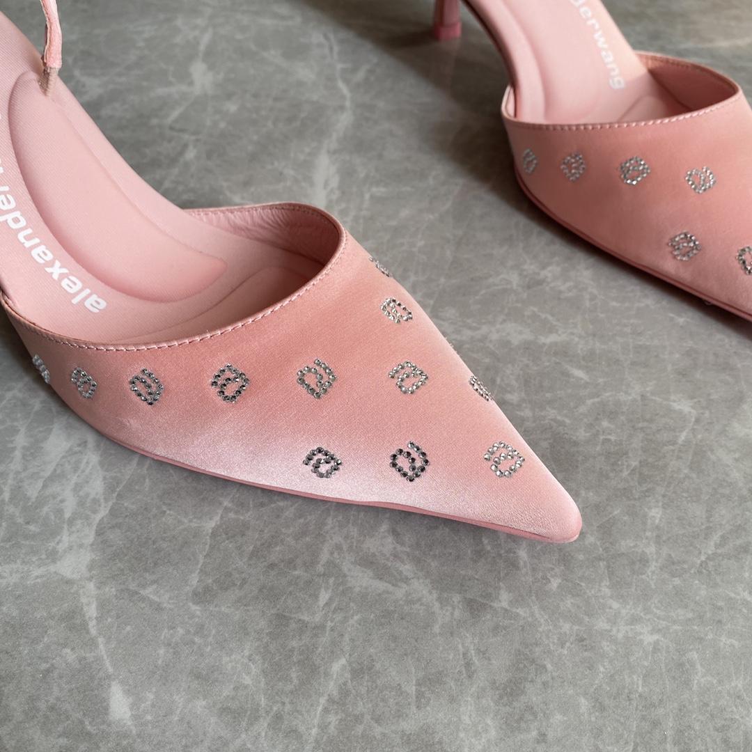 Alexander Wang Delphine 65 Slingback In Crystal Satin - DopestKickz