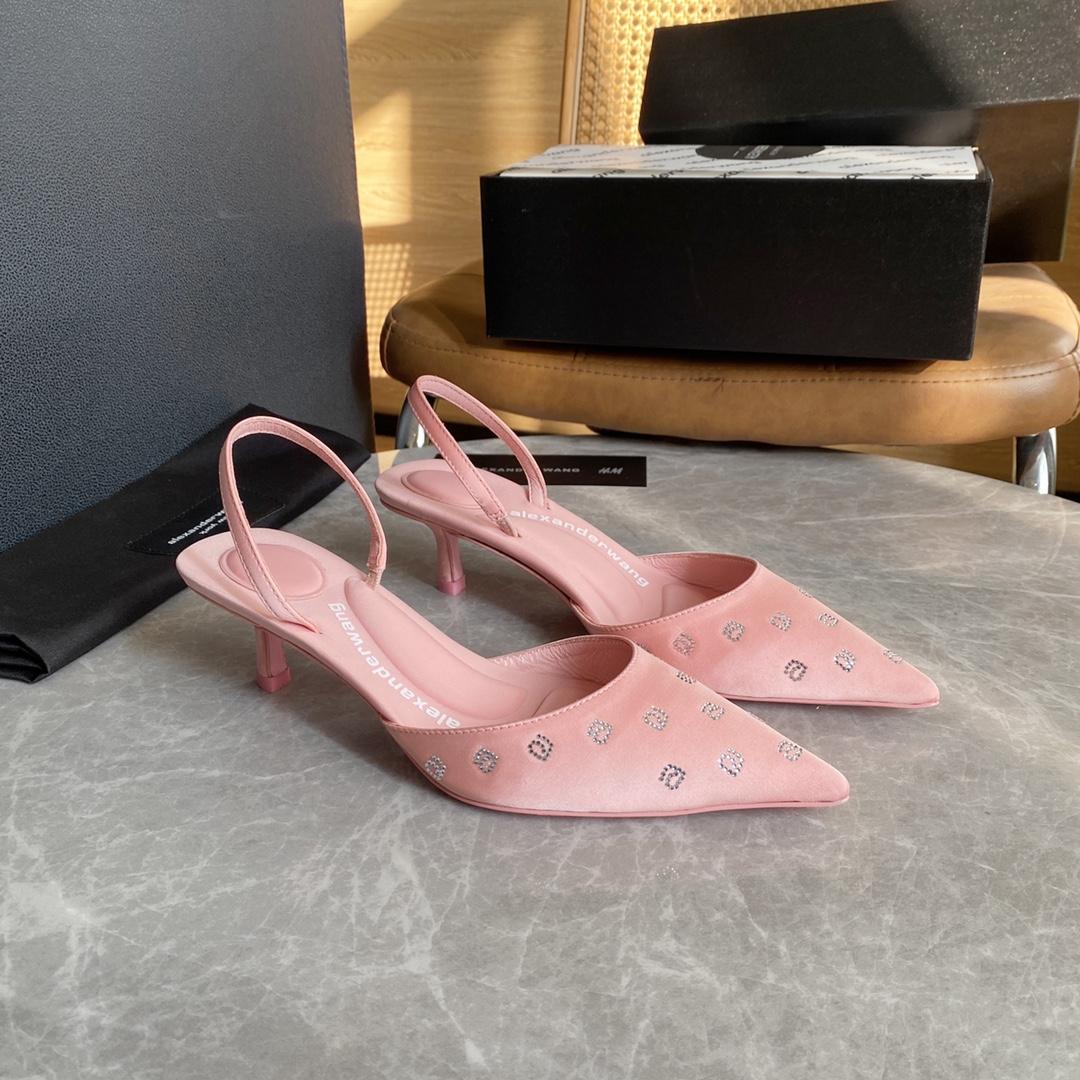 Alexander Wang Delphine 65 Slingback In Crystal Satin - DopestKickz