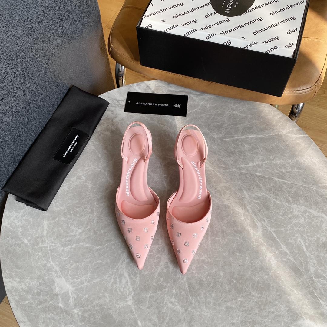 Alexander Wang Delphine 65 Slingback In Crystal Satin - DopestKickz