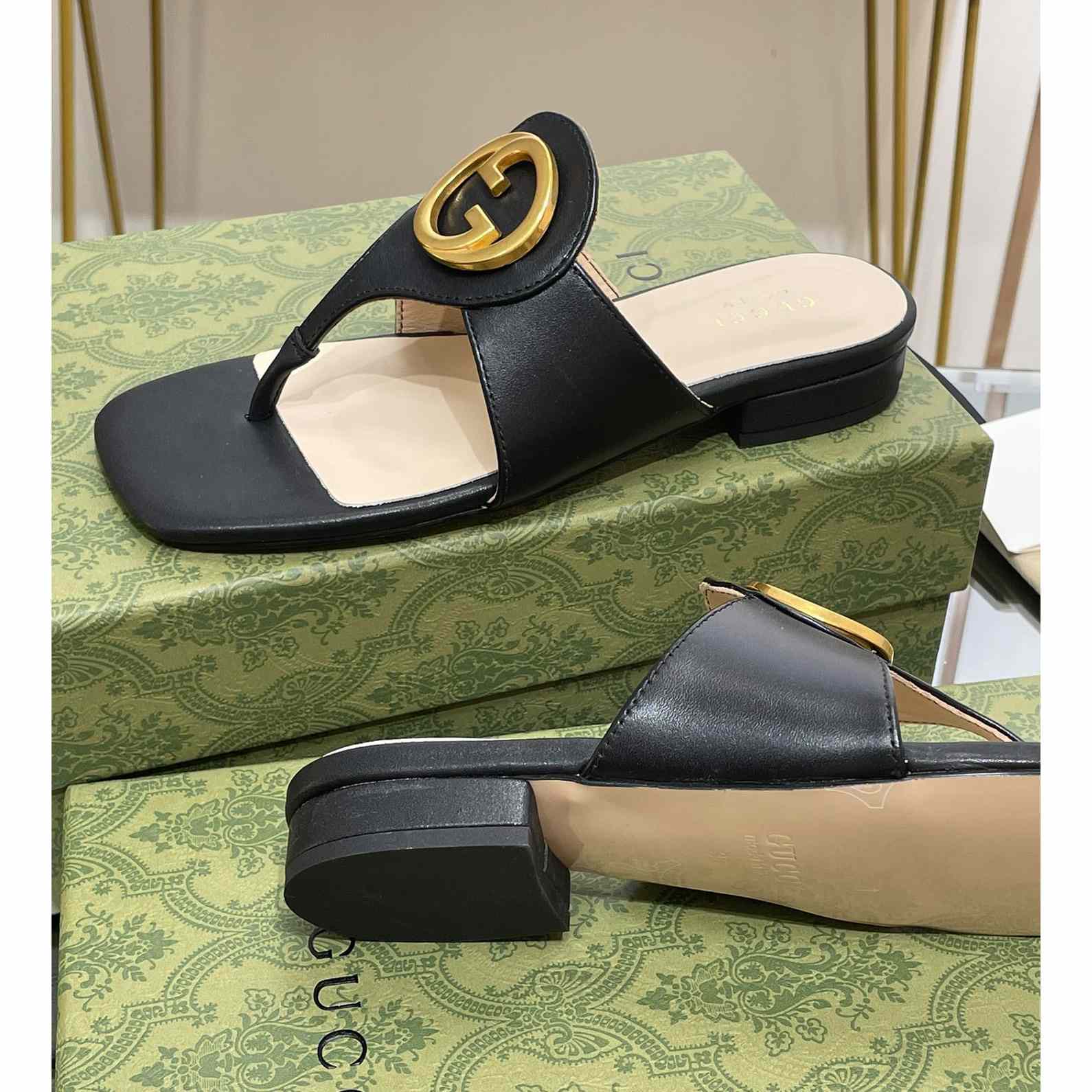 Gucci Women's Gucci Blondie Thong Sandal - DopestKickz