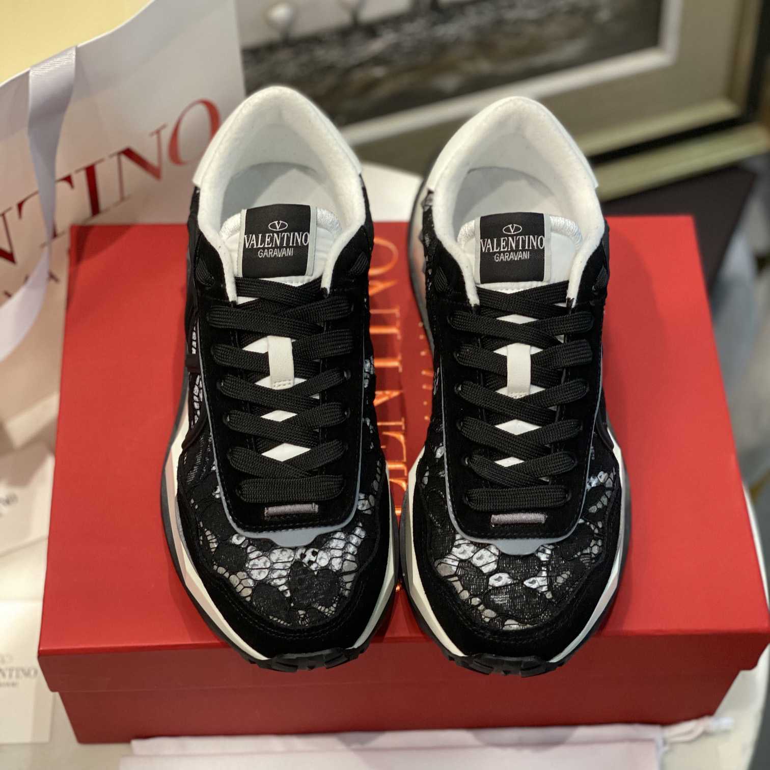 Valenti Lace And Mesh Lacerunner Sneaker  - DopestKickz