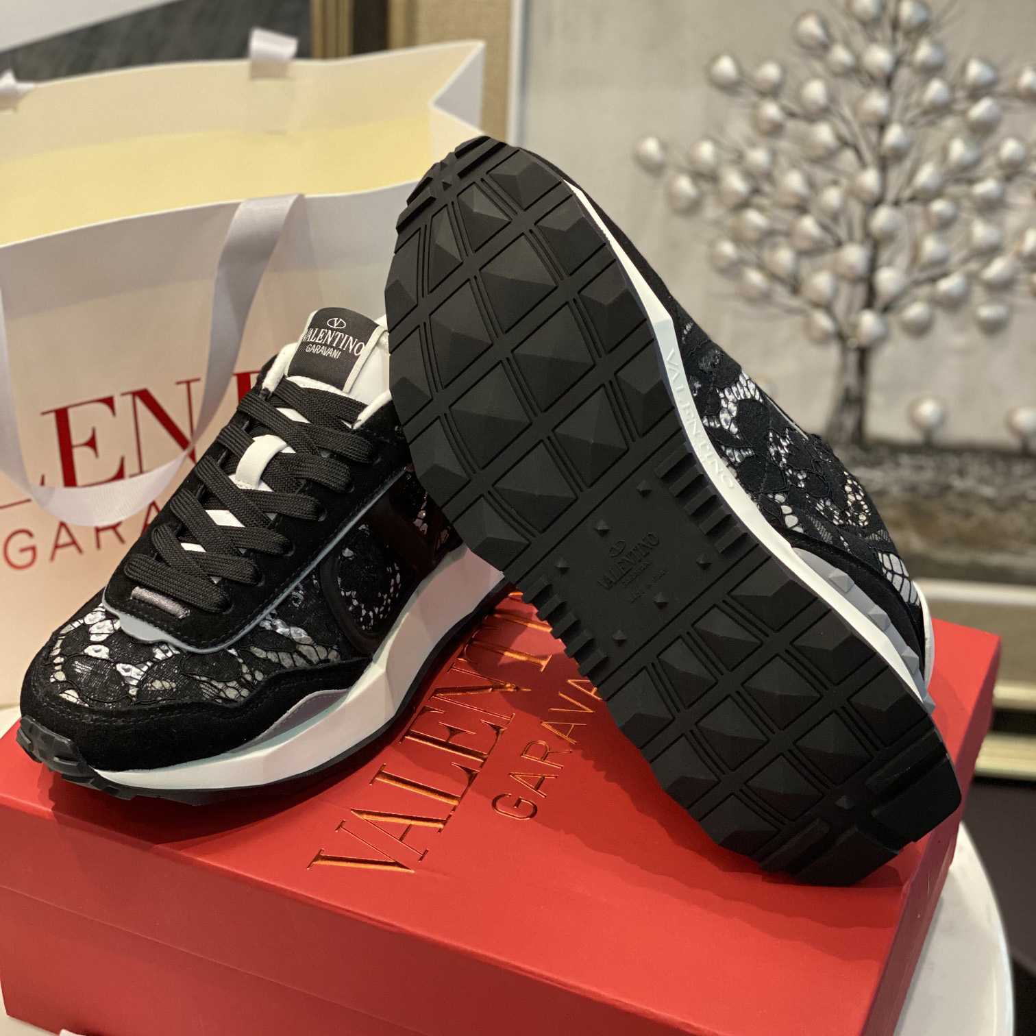 Valenti Lace And Mesh Lacerunner Sneaker  - DopestKickz