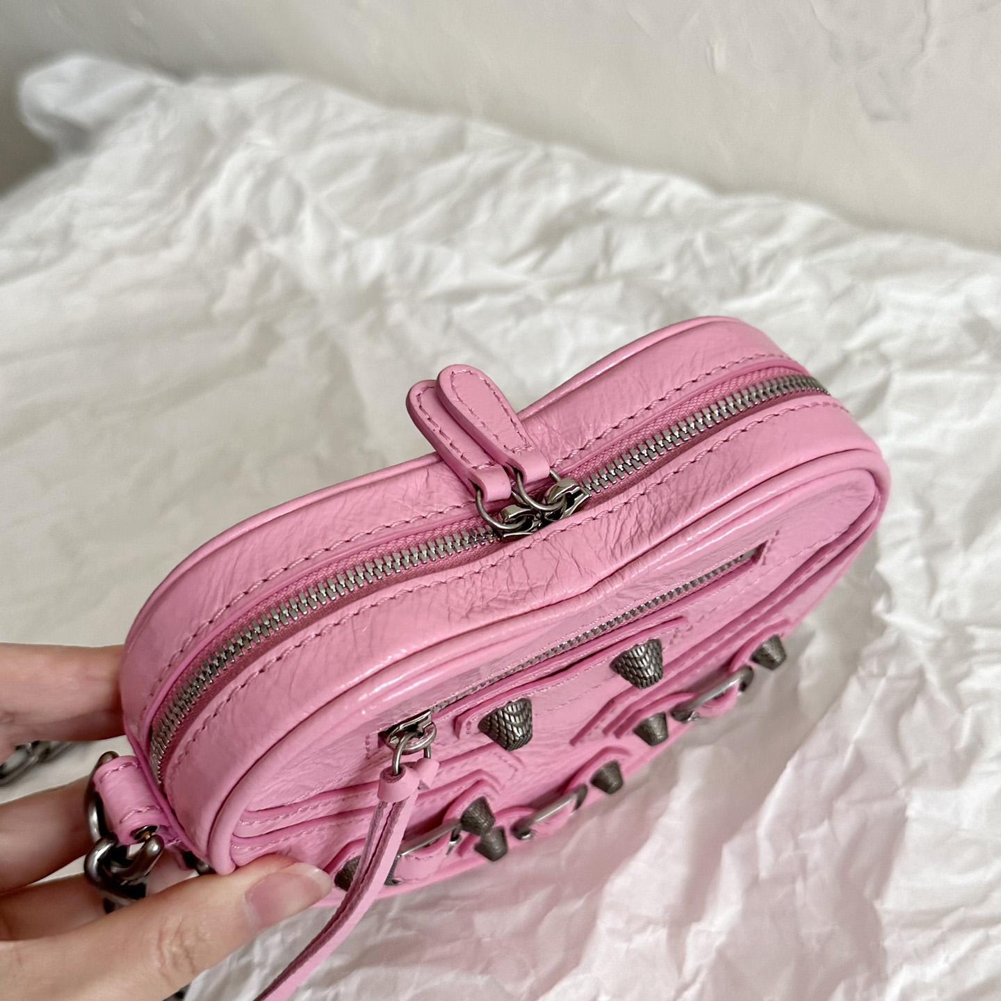 Balenciaga Le Cagole Heart Mini Bag In Pink  (16-12.7-4.5cm) - DopestKickz