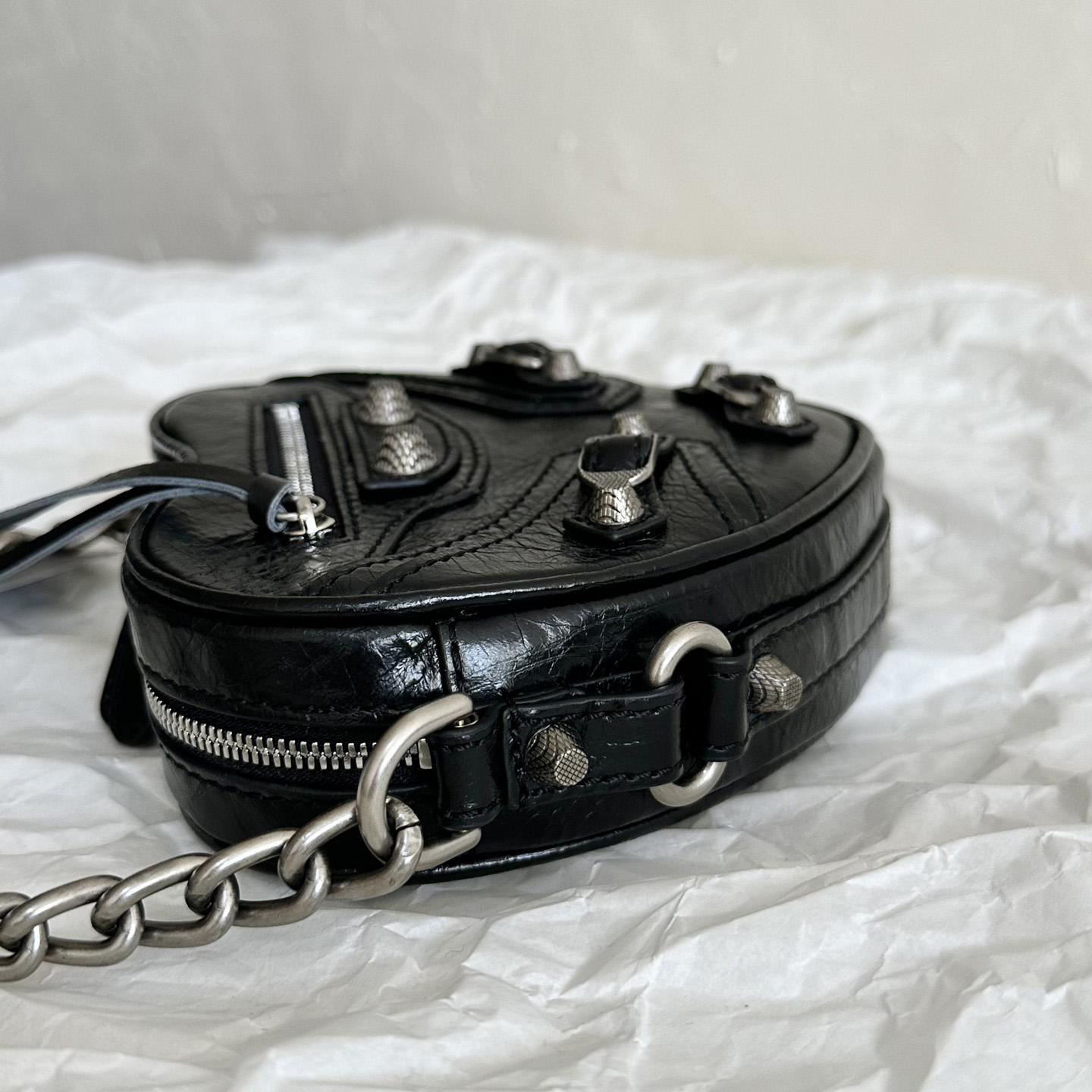 Balenciaga Le Cagole Heart Mini Bag In Black(16-12.7-4.5cm) - DopestKickz