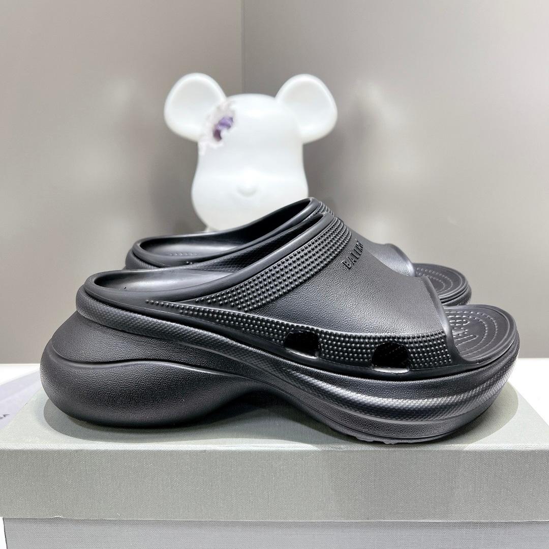 Balenciaga Women's Pool Crocs™ Slide Sandal In Black  - DopestKickz