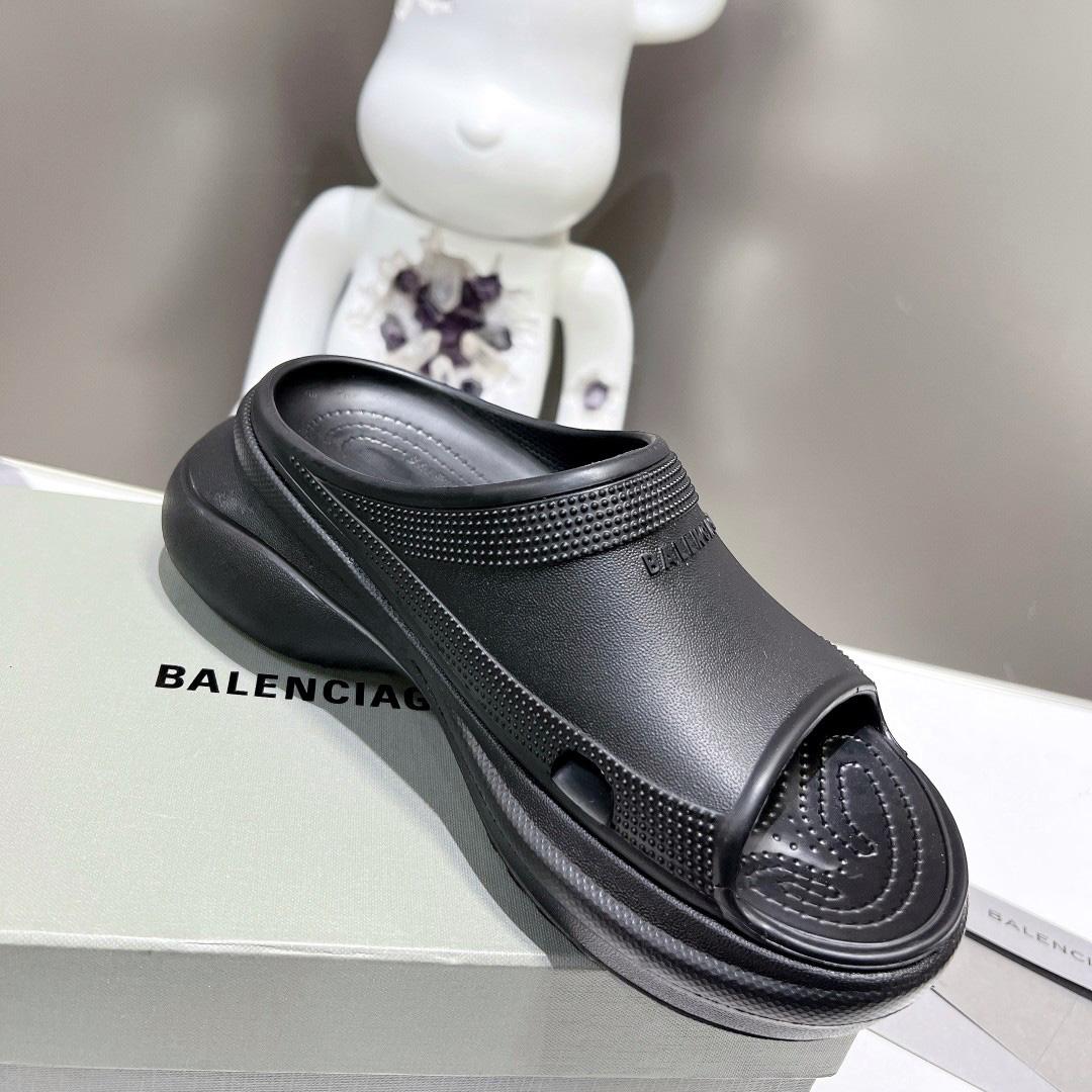 Balenciaga Women's Pool Crocs™ Slide Sandal In Black  - DopestKickz