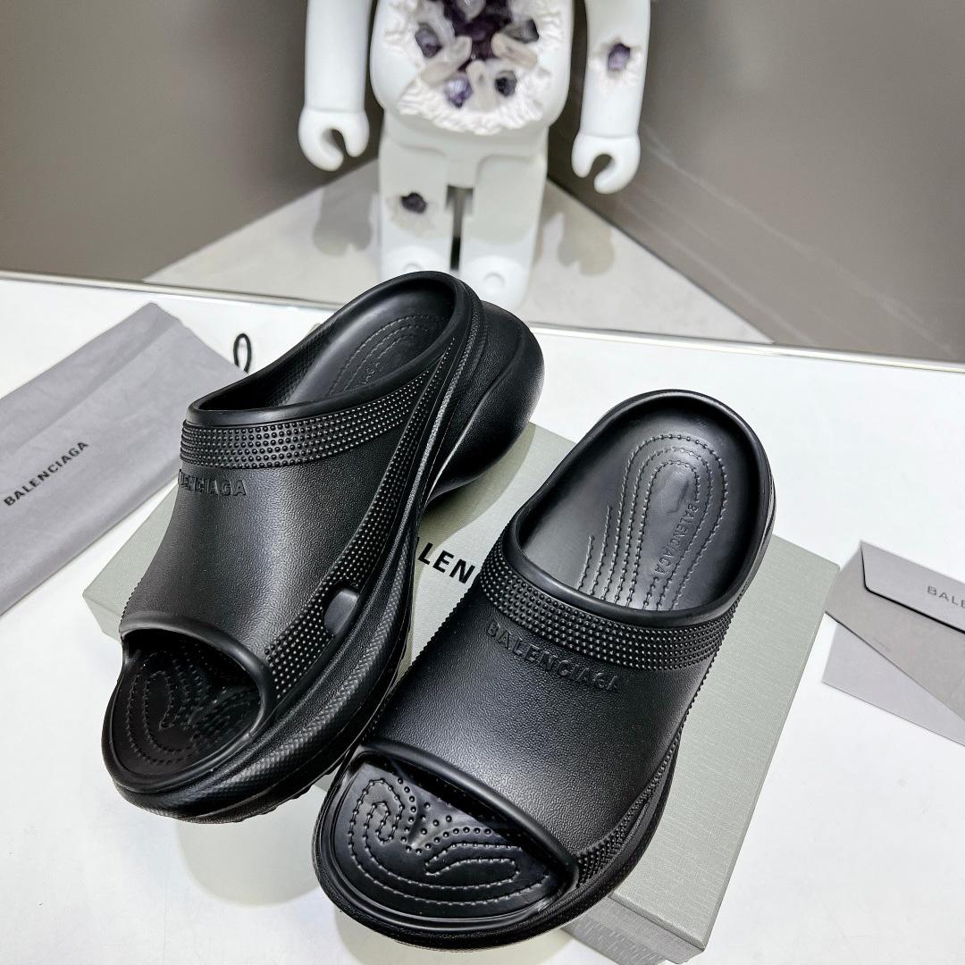 Balenciaga Women's Pool Crocs™ Slide Sandal In Black  - DopestKickz