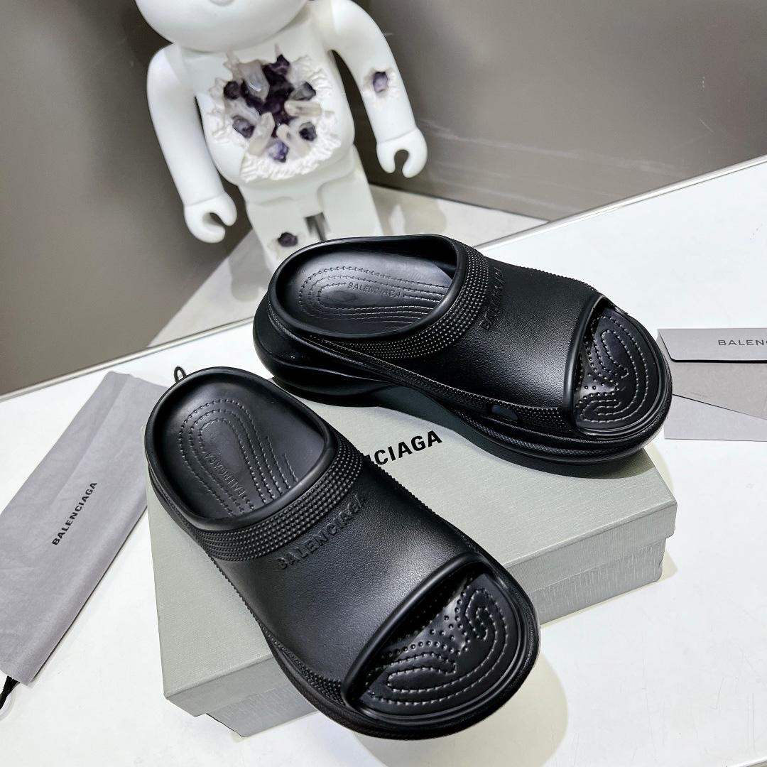Balenciaga Women's Pool Crocs™ Slide Sandal In Black  - DopestKickz
