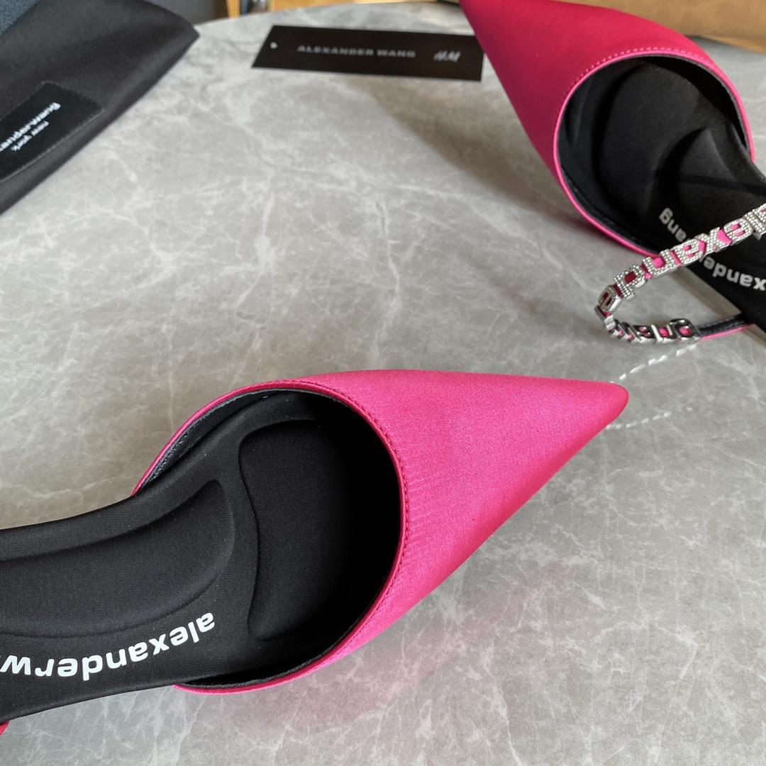 Alexander Wang Delphine 65 Logo Strap Mule In Viscose - DopestKickz