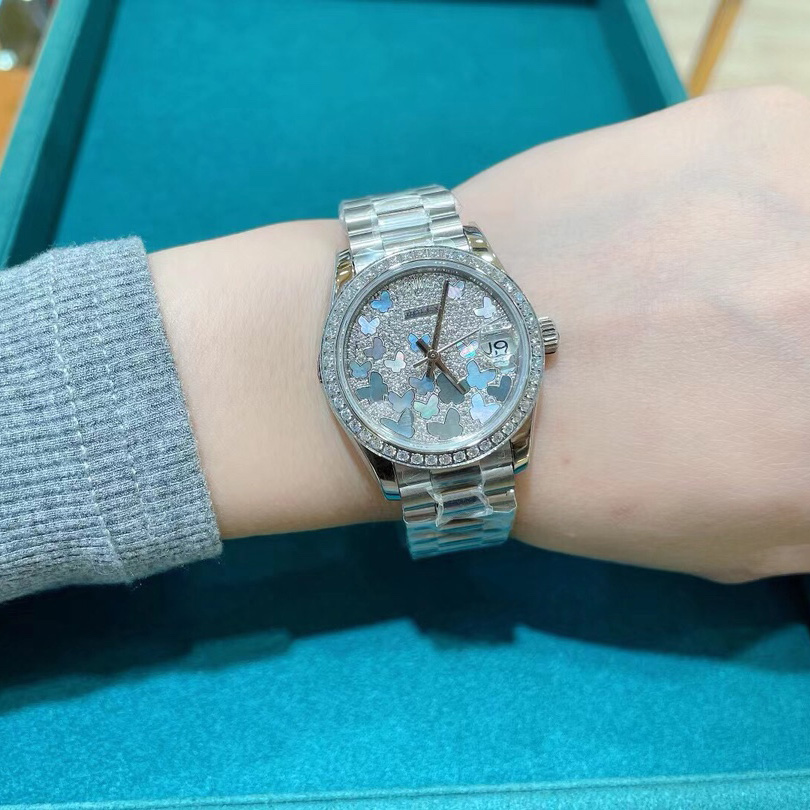 Rolex White Gold Datejust 31 Watch - DopestKickz