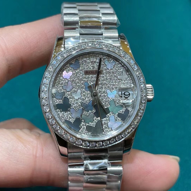 Rolex White Gold Datejust 31 Watch - DopestKickz