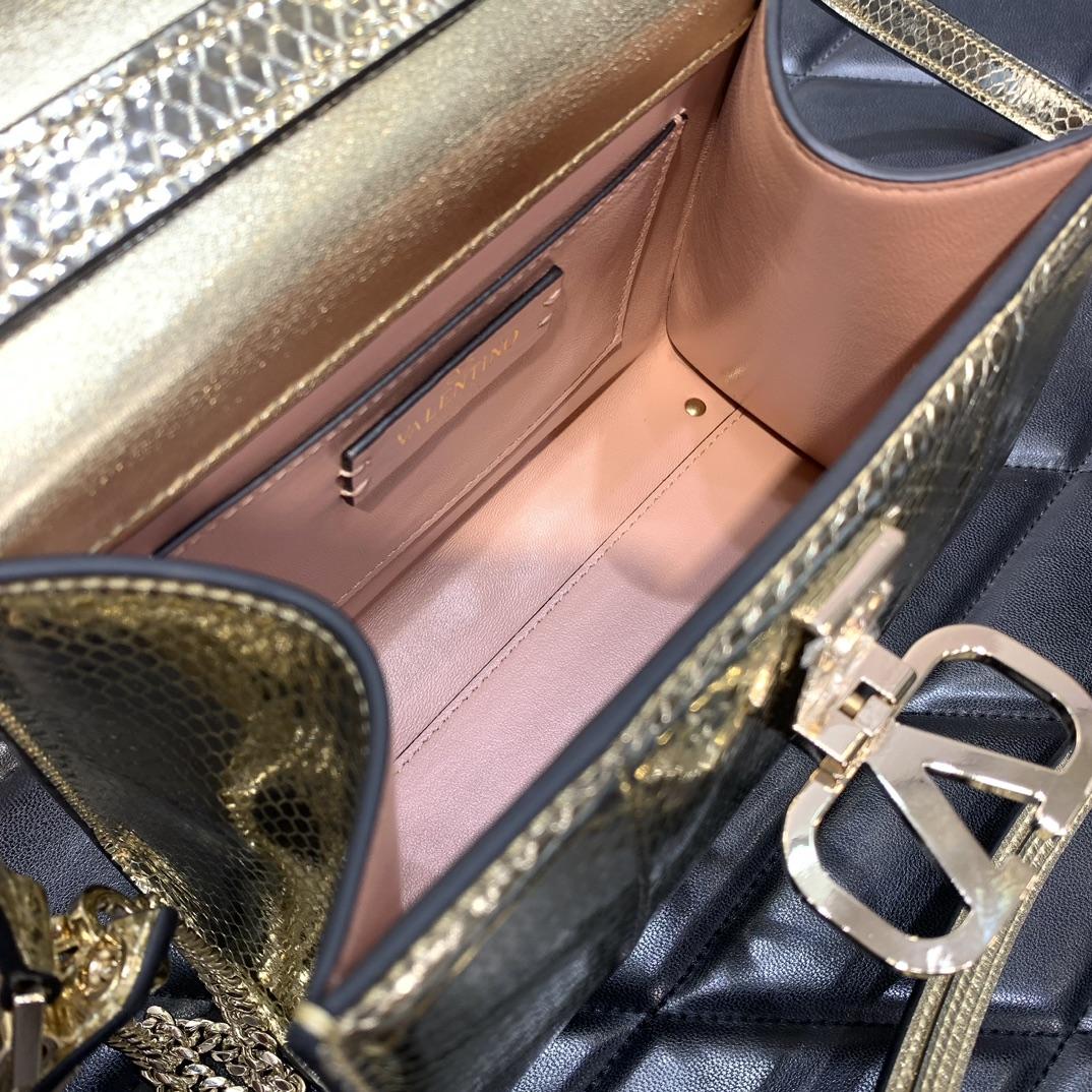 Valenti Small Vsling Metallic Ayers Leather Handbag  - DopestKickz