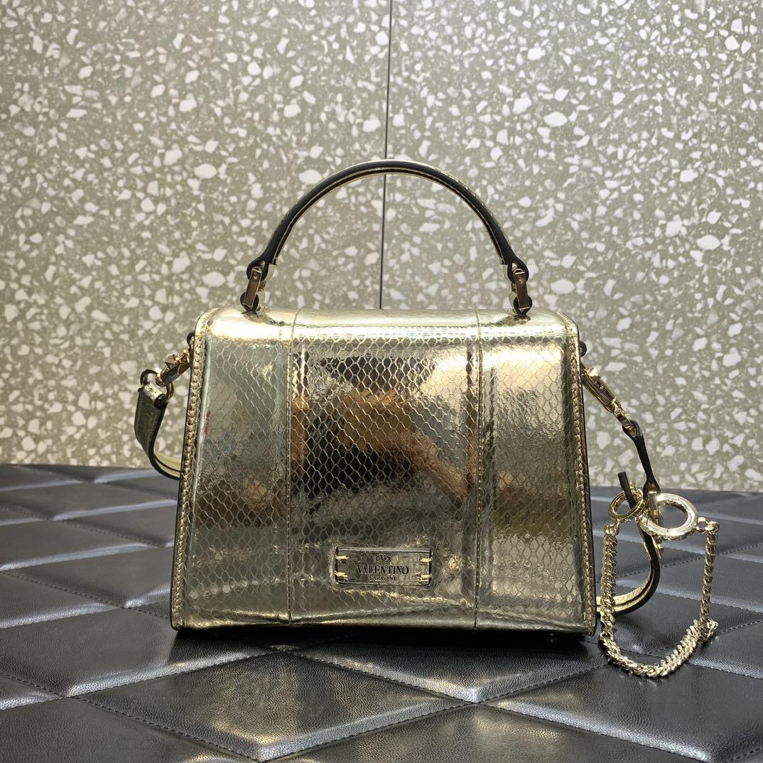 Valenti Small Vsling Metallic Ayers Leather Handbag  - DopestKickz