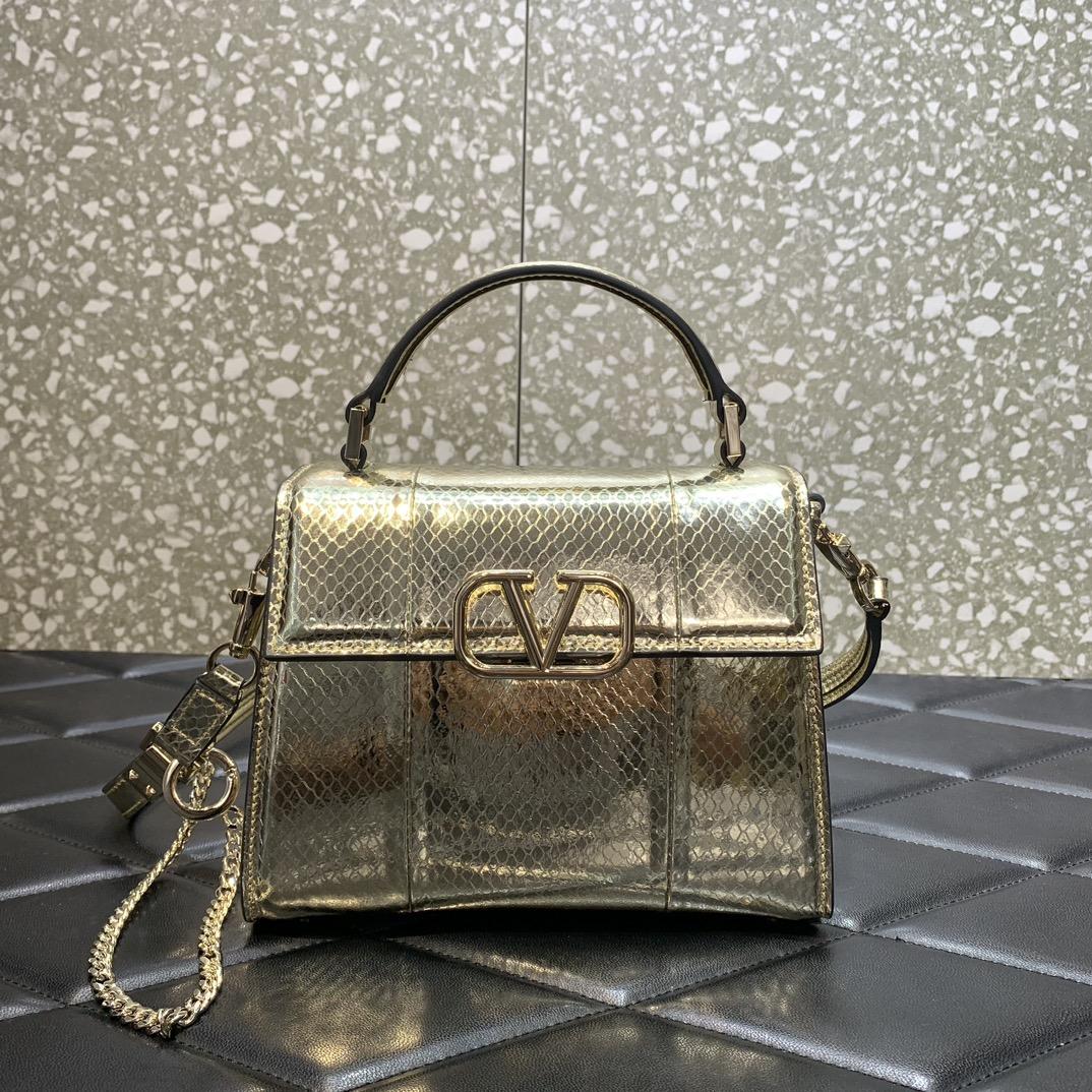 Valenti Small Vsling Metallic Ayers Leather Handbag  - DopestKickz