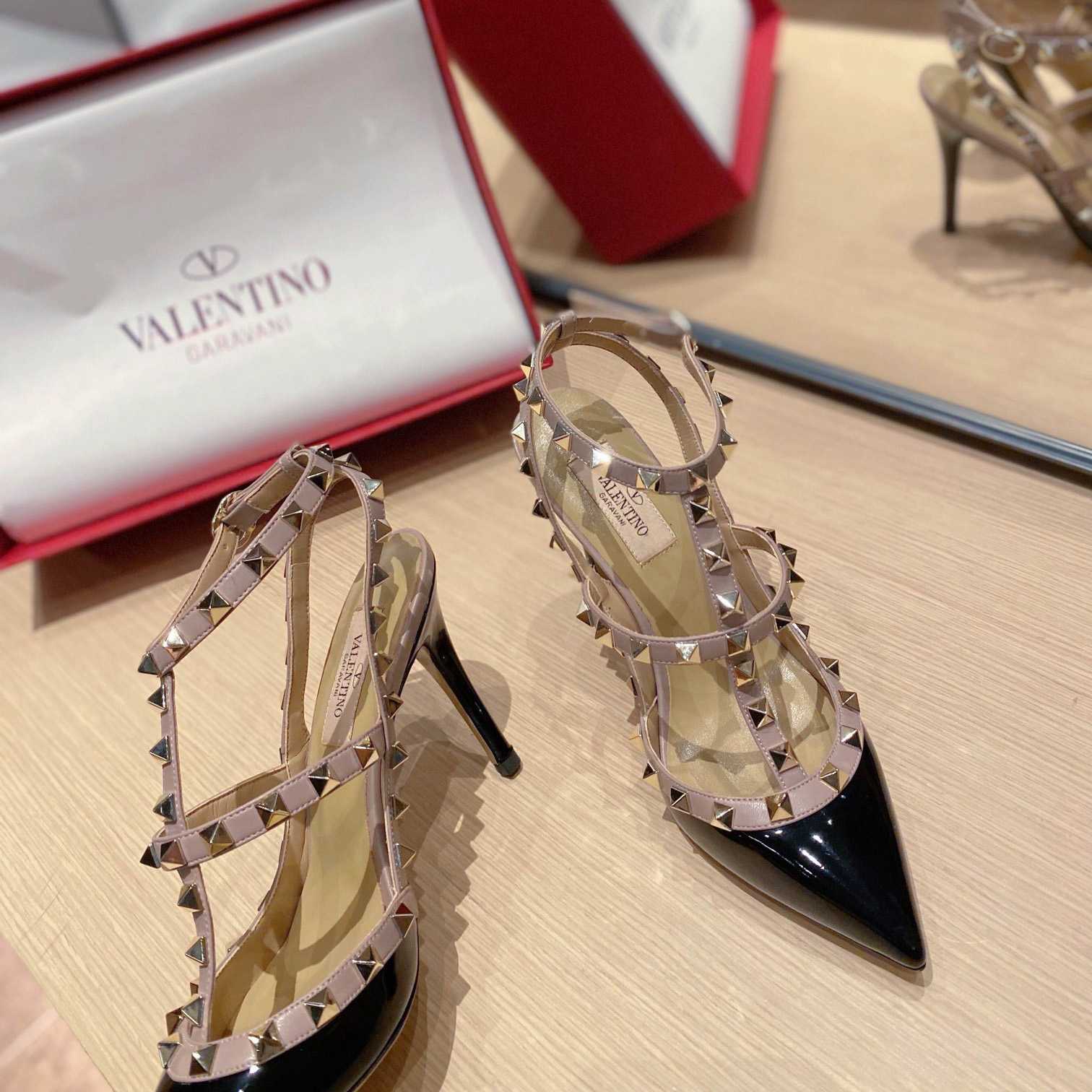 Valenti Patent Rockstud Caged Pump   100mm - DopestKickz