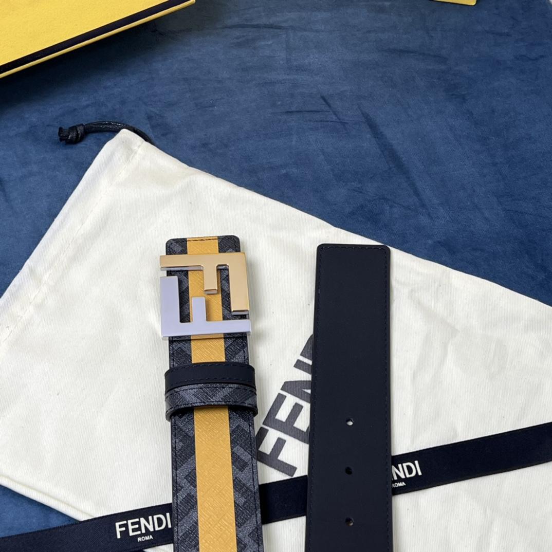 Fendi Reversible Black Leather Belt  - DopestKickz