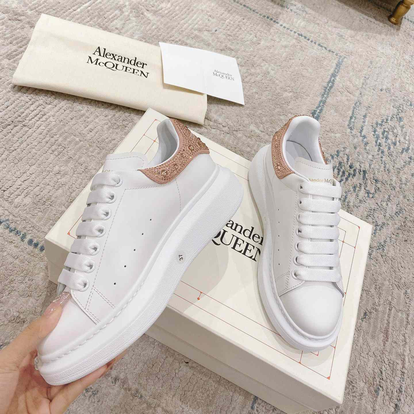 Alexander Mqueen Oversized Sneaker In White - DopestKickz