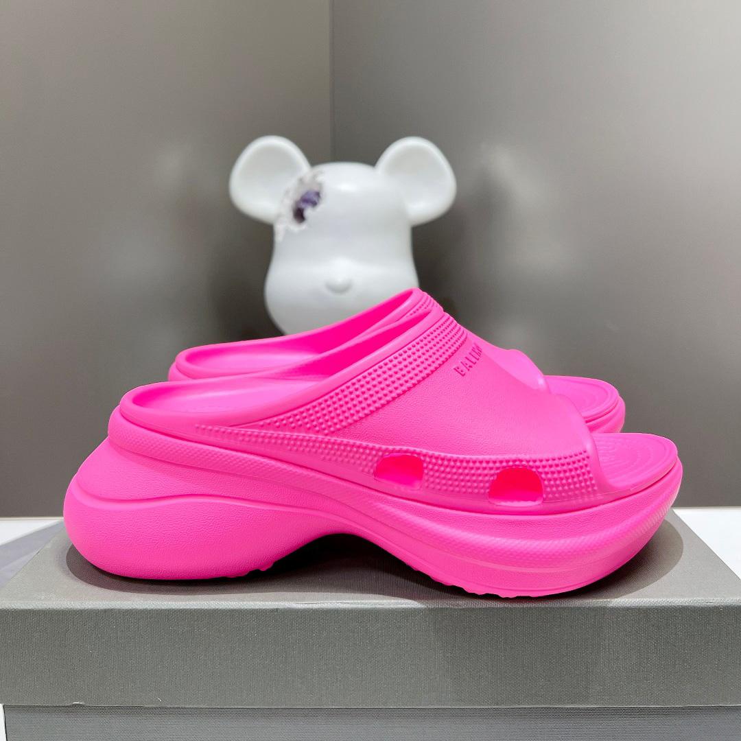 Balenciaga Women's Pool Crocs™ Slide Sandal In Pink - DopestKickz