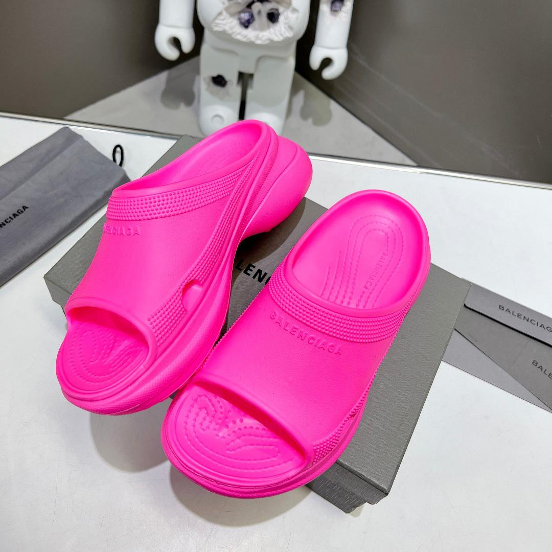 Balenciaga Women's Pool Crocs™ Slide Sandal In Pink - DopestKickz