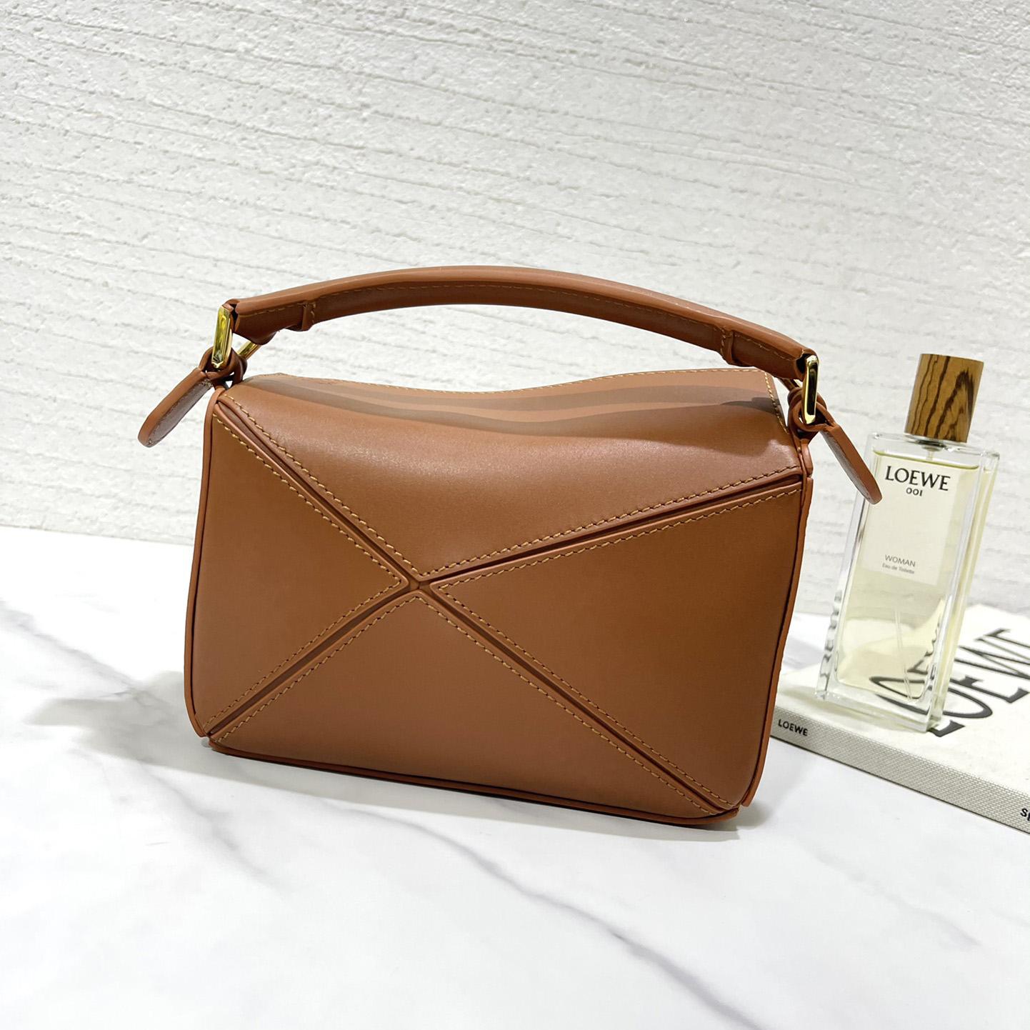 Loewe Calcifer Mini Puzzle Bag In Satin Calfskin And Crystal - DopestKickz