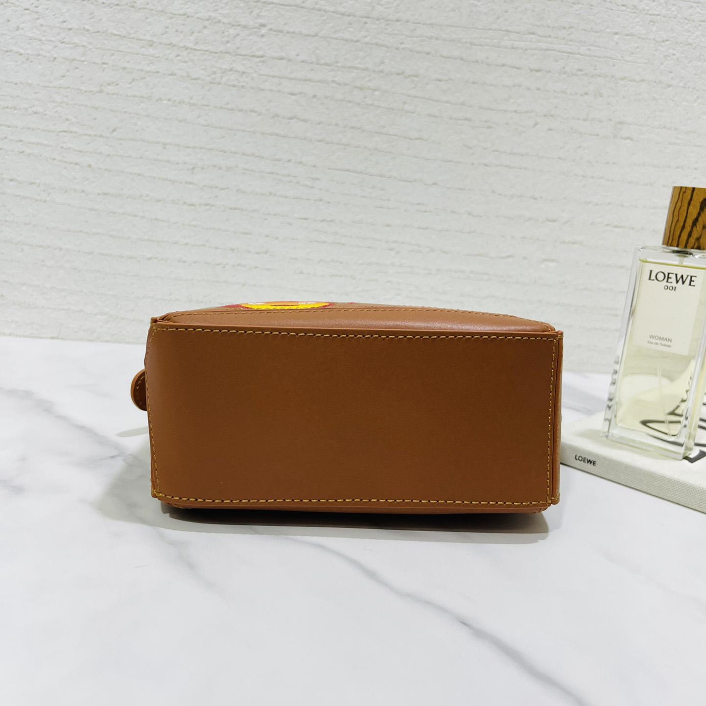 Loewe Calcifer Mini Puzzle Bag In Satin Calfskin And Crystal - DopestKickz